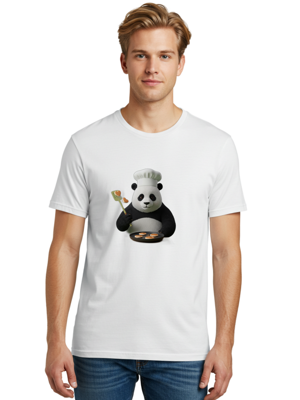 Panda-Chef-2 Men'S Graphic Tee, 100% Cotton, Comfortable Casual Summer Wear, Machine Washable, Vintage Camera, Old Camera, Antique Camera, Black Camera, Classic Photography, Photography Equipment, Nostalgic Device, Film Camera, Camera Art Ban033