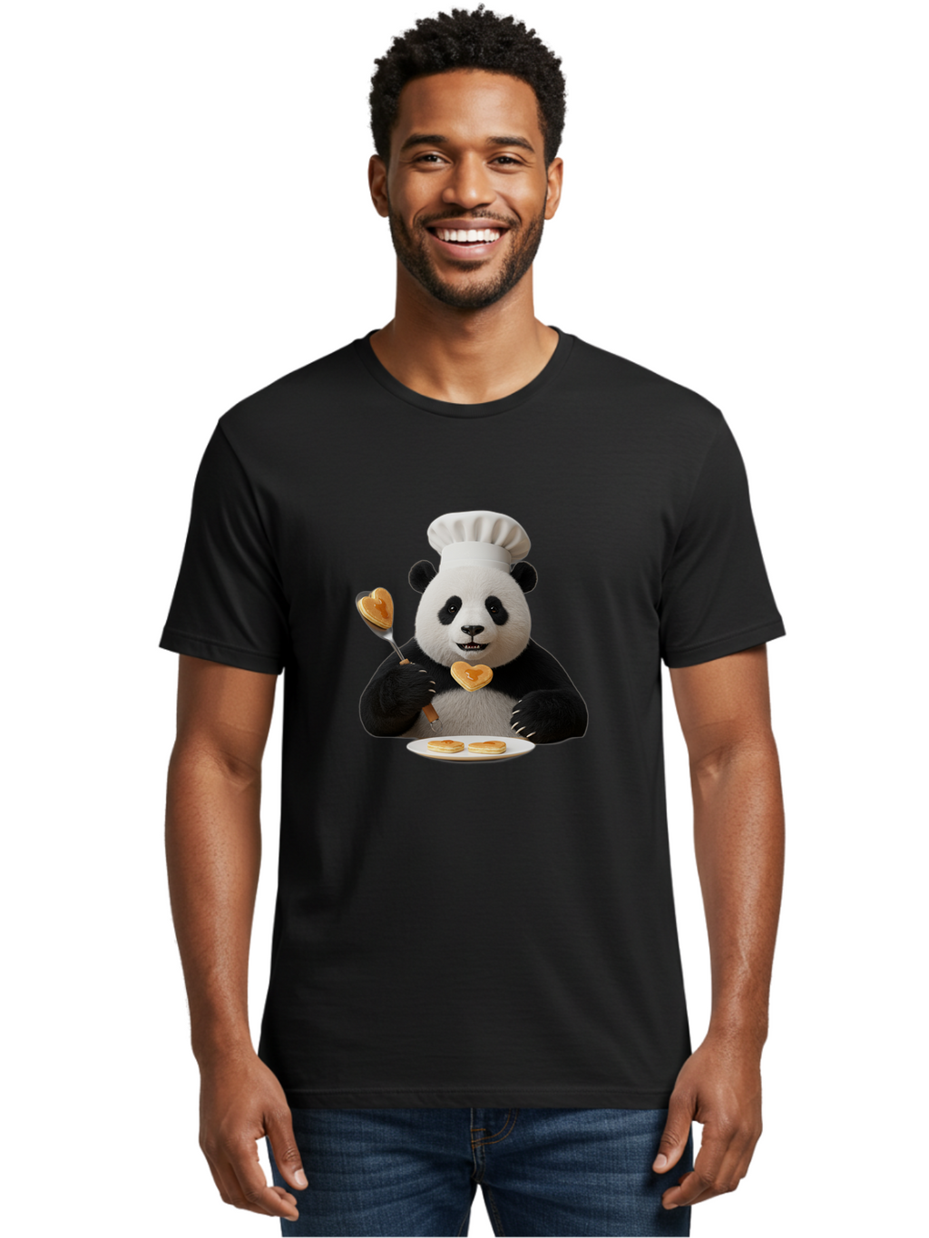 Panda-Chef-Pancakes Men'S Graphic Tee, 100% Cotton, Comfortable Casual Summer Wear, Machine Washable, Vintage Camera, Old Camera, Antique Camera, Black Camera, Classic Photography, Photography Equipment, Nostalgic Device, Film Camera, Ban034