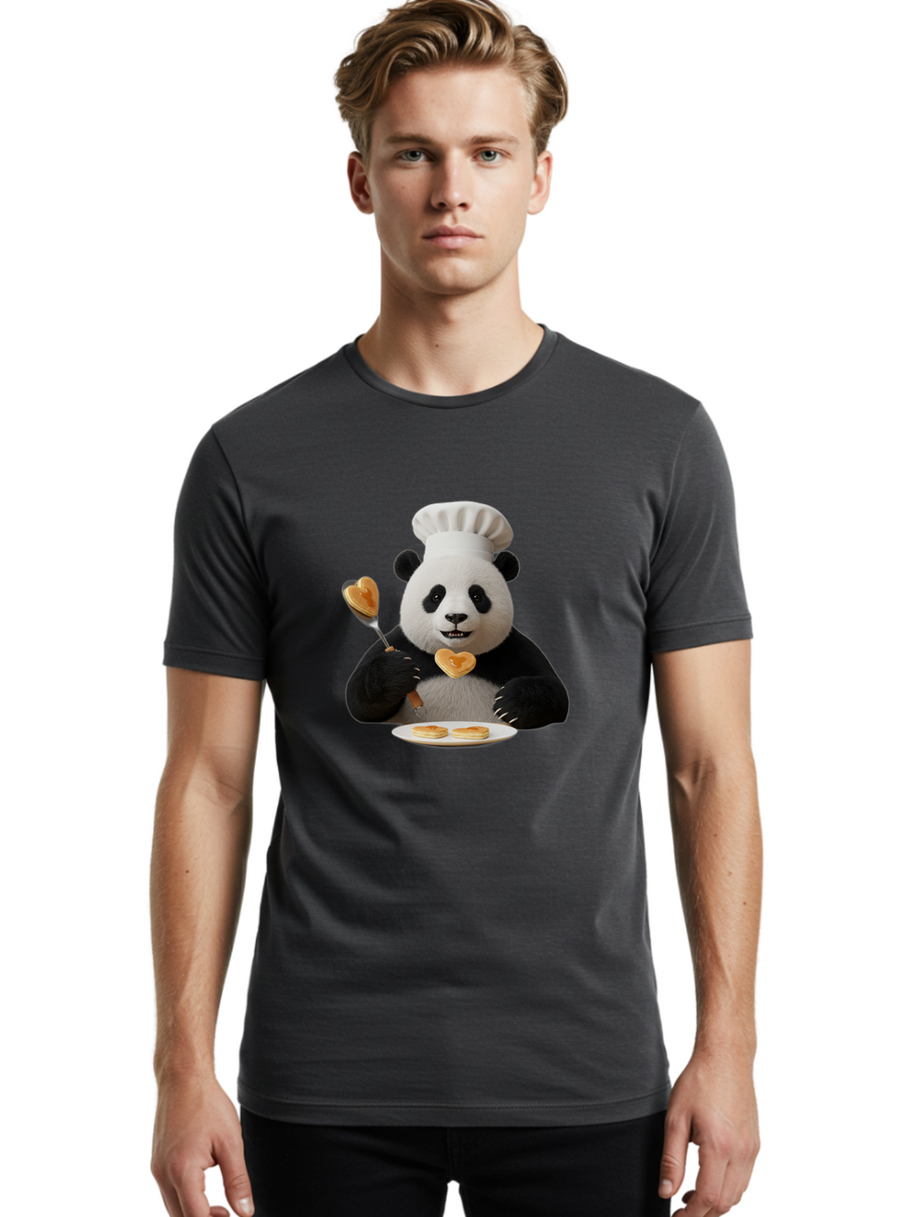Panda-Chef-Pancakes Men'S Graphic Tee, 100% Cotton, Comfortable Casual Summer Wear, Machine Washable, Vintage Camera, Old Camera, Antique Camera, Black Camera, Classic Photography, Photography Equipment, Nostalgic Device, Film Camera, Ban034