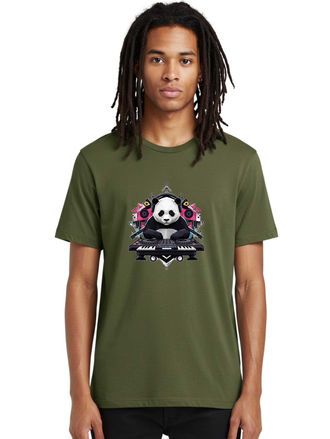 Panda-Dj-2 Men'S Graphic Tee, 100% Cotton, Comfortable Casual Summer Wear, Machine Washable, Vintage Camera, Old Camera, Antique Camera, Black Camera, Classic Photography, Photography Equipment, Nostalgic Device, Film Camera, Camera Art Ban037