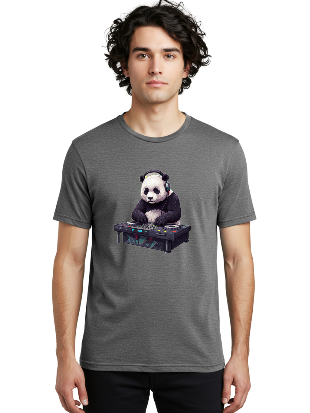 Panda-Dj-3 Men'S Graphic Tee, 100% Cotton, Comfortable Casual Summer Wear, Machine Washable, Vintage Camera, Old Camera, Antique Camera, Black Camera, Classic Photography, Photography Equipment, Nostalgic Device, Film Camera, Camera Art Ban038