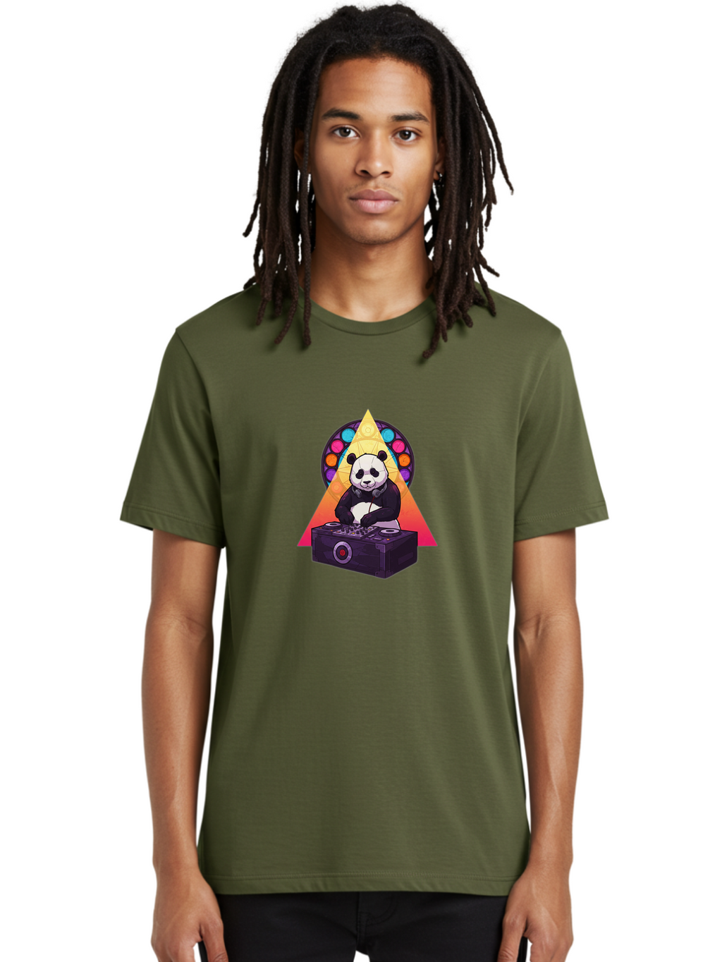 Panda-Dj-4 Men'S Graphic Tee, 100% Cotton, Comfortable Casual Summer Wear, Machine Washable, Vintage Camera, Old Camera, Antique Camera, Black Camera, Classic Photography, Photography Equipment, Nostalgic Device, Film Camera, Camera Art Ban039