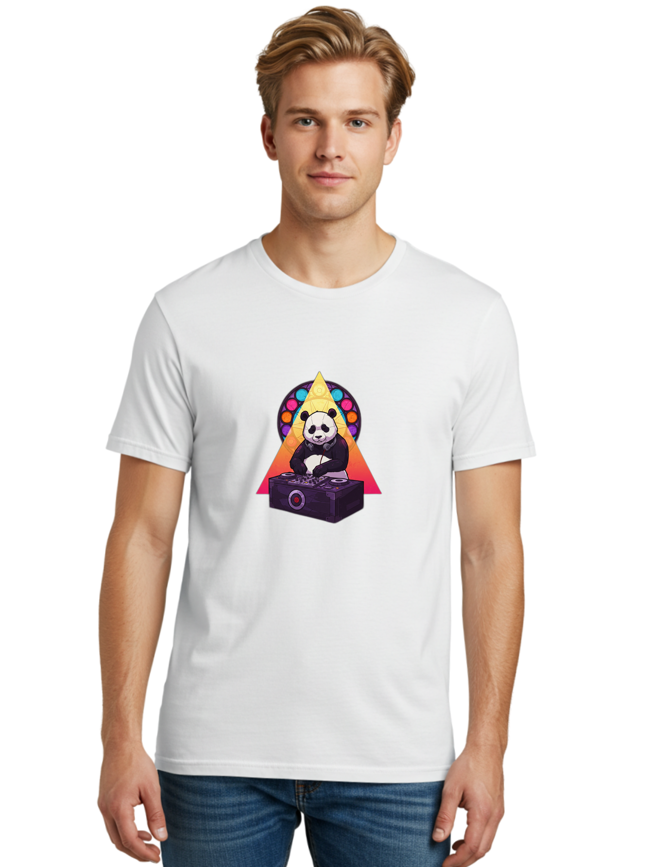 Panda-Dj-4 Men'S Graphic Tee, 100% Cotton, Comfortable Casual Summer Wear, Machine Washable, Vintage Camera, Old Camera, Antique Camera, Black Camera, Classic Photography, Photography Equipment, Nostalgic Device, Film Camera, Camera Art Ban039