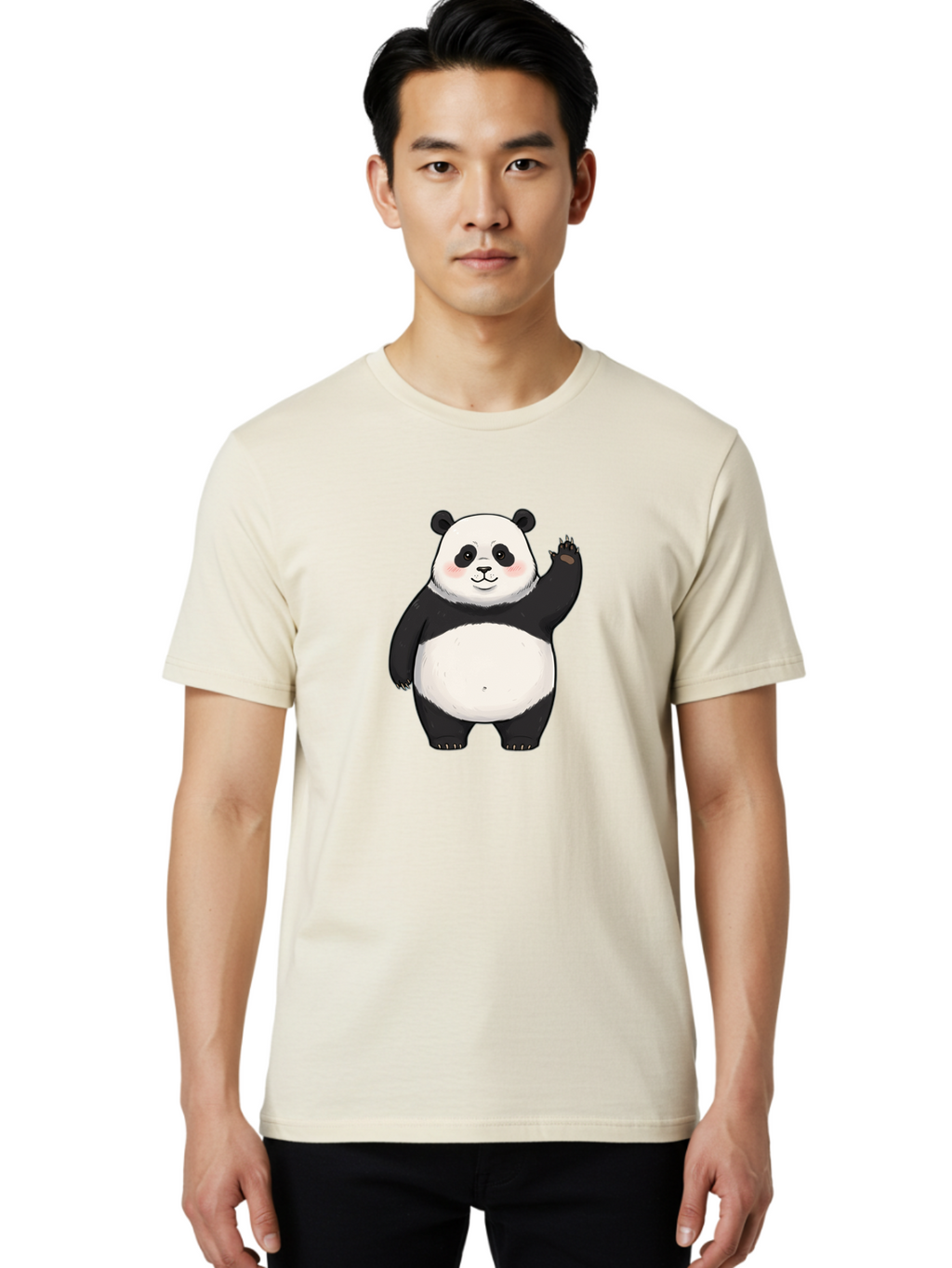 Panda-Waving Men'S Graphic Tee, 100% Cotton, Comfortable Casual Summer Wear, Machine Washable, Vintage Camera, Old Camera, Antique Camera, Black Camera, Classic Photography, Photography Equipment, Nostalgic Device, Film Camera, Camera Art Ban042