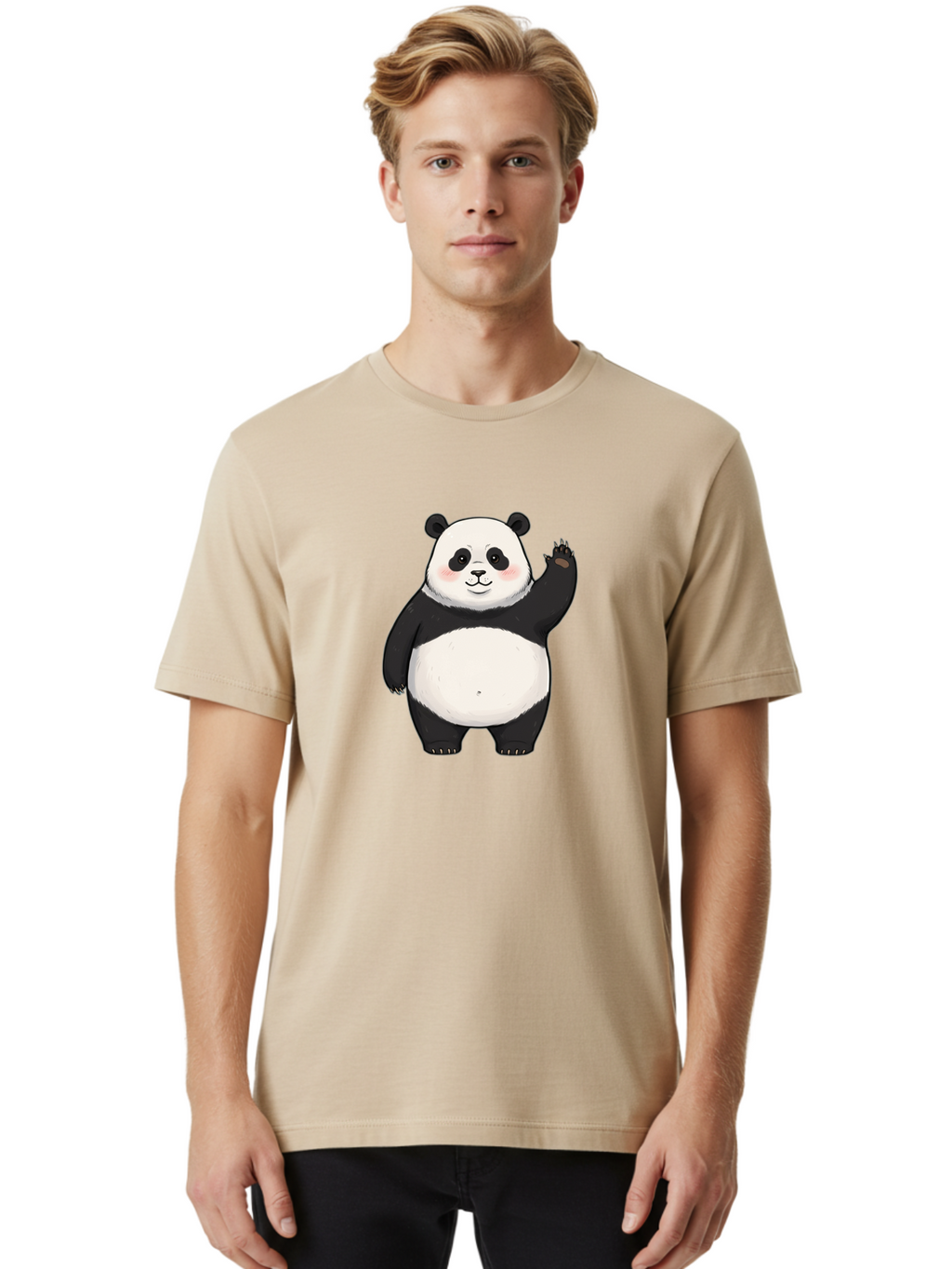 Panda-Waving Men'S Graphic Tee, 100% Cotton, Comfortable Casual Summer Wear, Machine Washable, Vintage Camera, Old Camera, Antique Camera, Black Camera, Classic Photography, Photography Equipment, Nostalgic Device, Film Camera, Camera Art Ban042