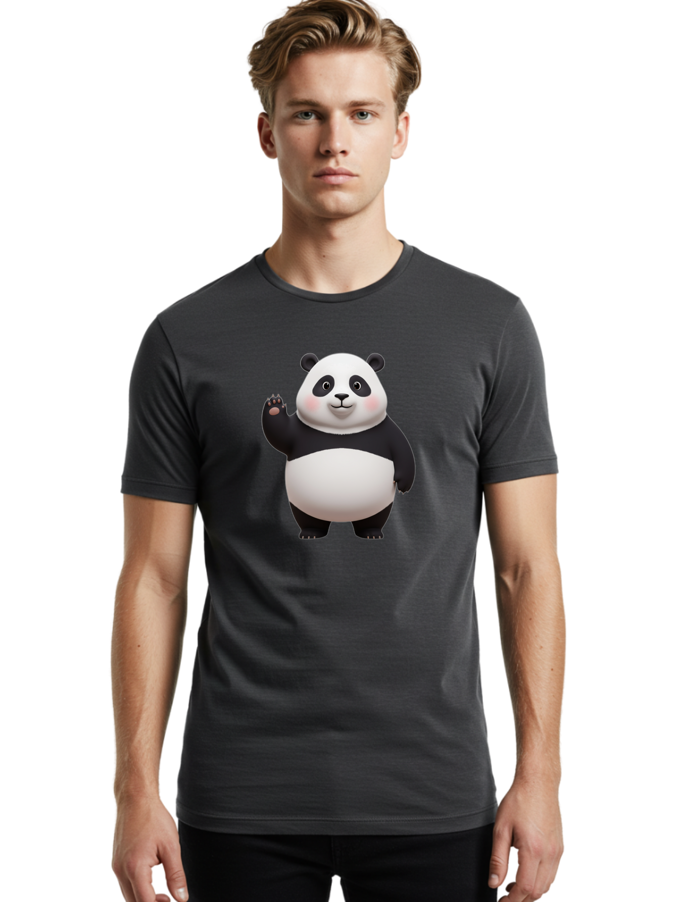 Panda Men'S Graphic Tee, 100% Cotton, Comfortable Casual Summer Wear, Machine Washable, Vintage Camera, Old Camera, Antique Camera, Black Camera, Classic Photography, Photography Equipment, Nostalgic Device, Film Camera, Camera Art Ban043