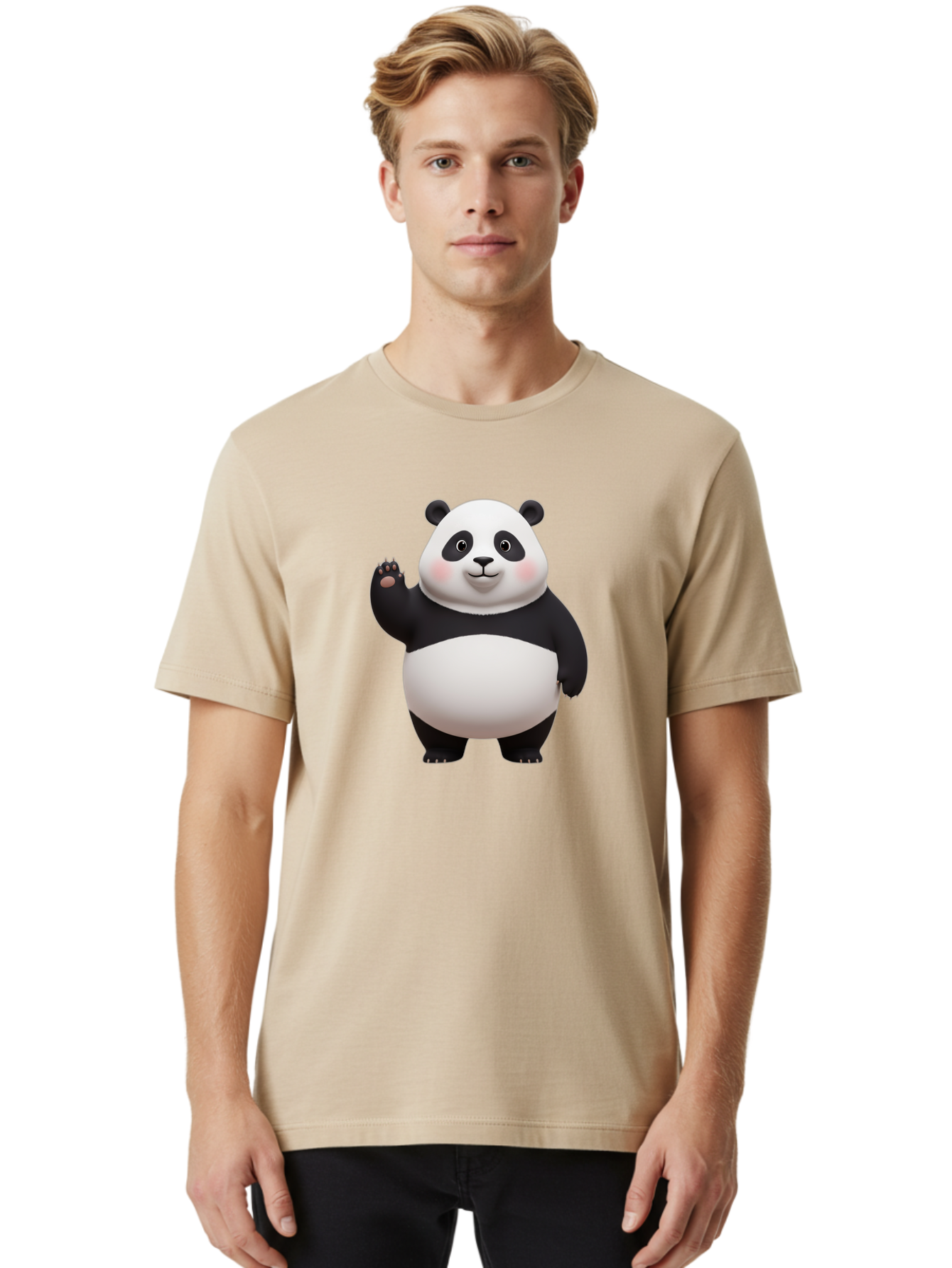 Panda Men'S Graphic Tee, 100% Cotton, Comfortable Casual Summer Wear, Machine Washable, Vintage Camera, Old Camera, Antique Camera, Black Camera, Classic Photography, Photography Equipment, Nostalgic Device, Film Camera, Camera Art Ban043