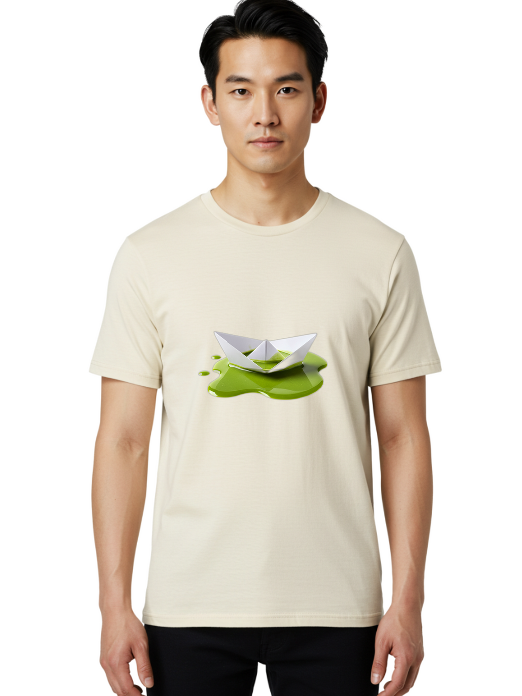 Paper-Boat-Sinking Men'S Graphic Tee, 100% Cotton, Comfortable Casual Summer Wear, Machine Washable, Vintage Camera, Old Camera, Antique Camera, Black Camera, Classic Photography, Photography Equipment, Nostalgic Device, Film Camera, Ban045