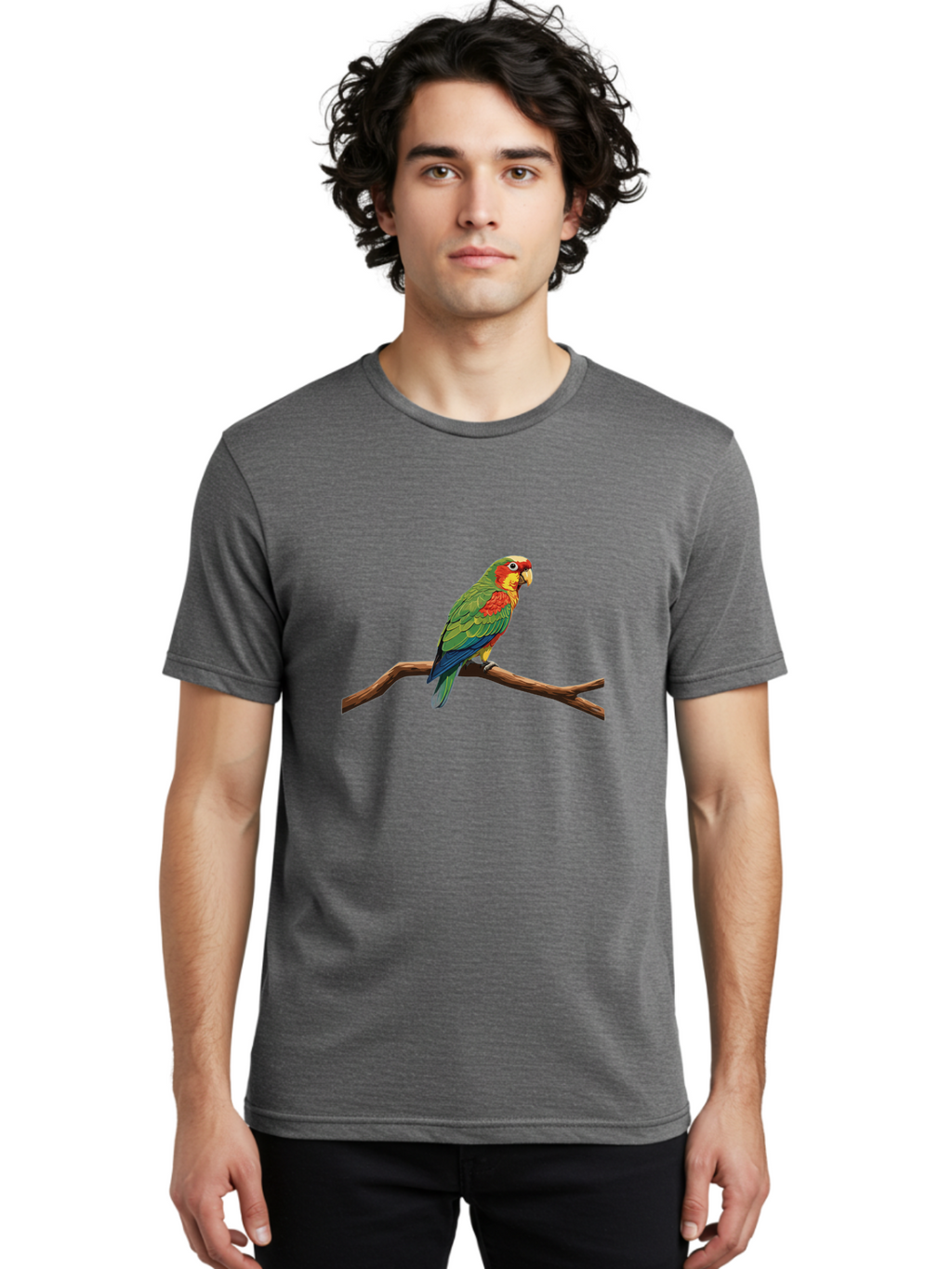 Parrot-On-Branch Men'S Graphic Tee, 100% Cotton, Comfortable Casual Summer Wear, Machine Washable, Vintage Camera, Old Camera, Antique Camera, Black Camera, Classic Photography, Photography Equipment, Nostalgic Device, Film Camera, Camera Art Ban051