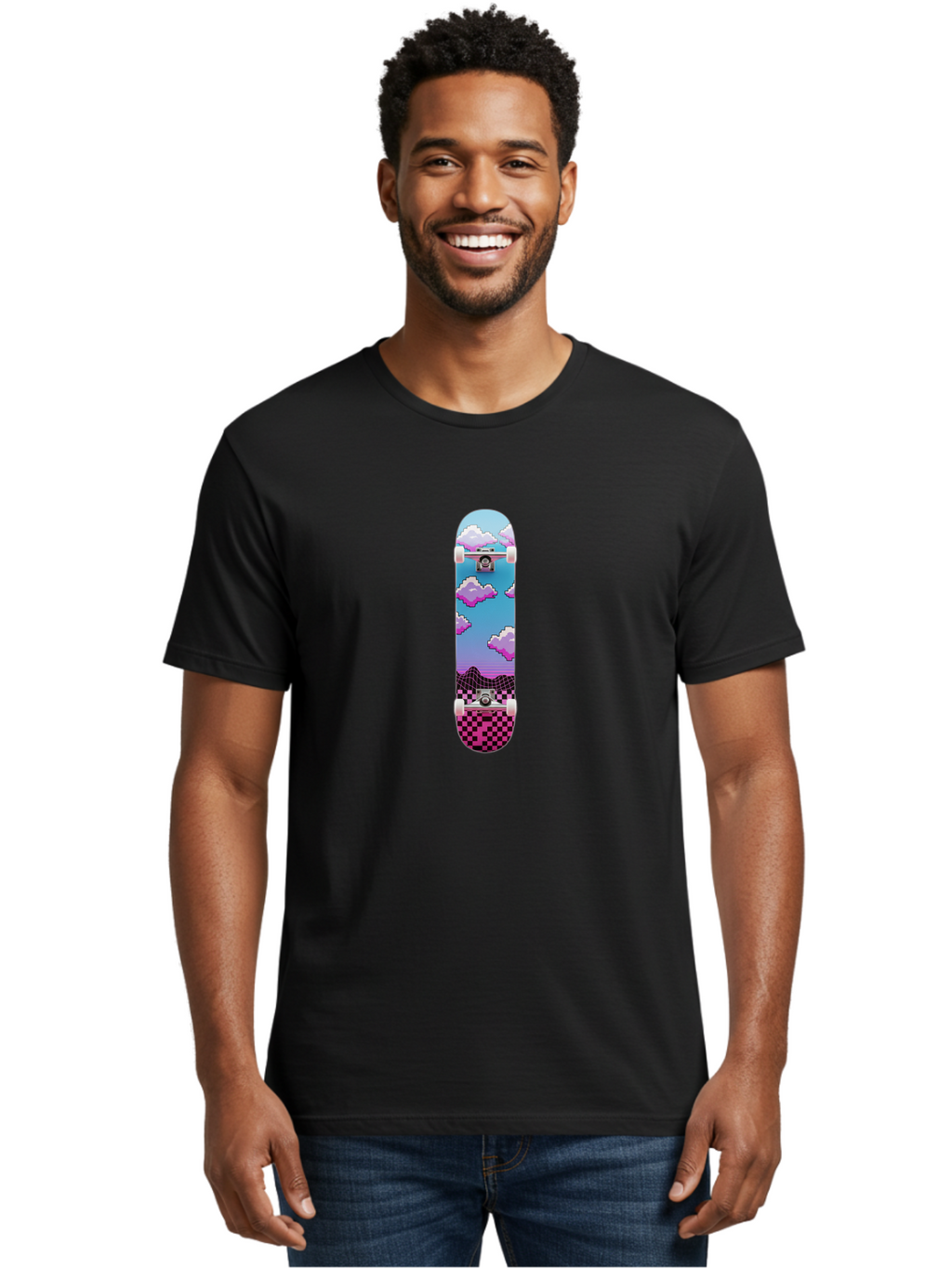 Pastel-Skateboard-Graphic Men'S Graphic Tee, 100% Cotton, Comfortable Casual Summer Wear, Machine Washable, Vintage Camera, Old Camera, Antique Camera, Black Camera, Classic Photography, Photography Equipment, Nostalgic Device, Film Camera, Ban054