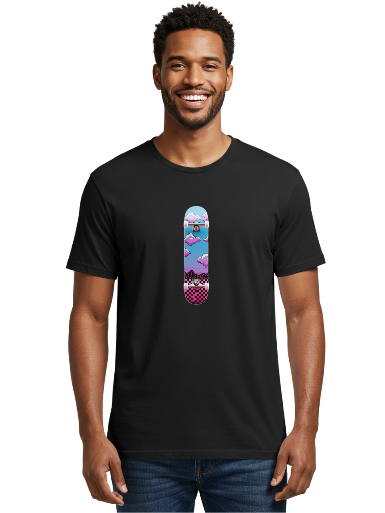 Pastel-Skateboard-Graphic Men'S Graphic Tee, 100% Cotton, Comfortable Casual Summer Wear, Machine Washable, Vintage Camera, Old Camera, Antique Camera, Black Camera, Classic Photography, Photography Equipment, Nostalgic Device, Film Camera, Ban054