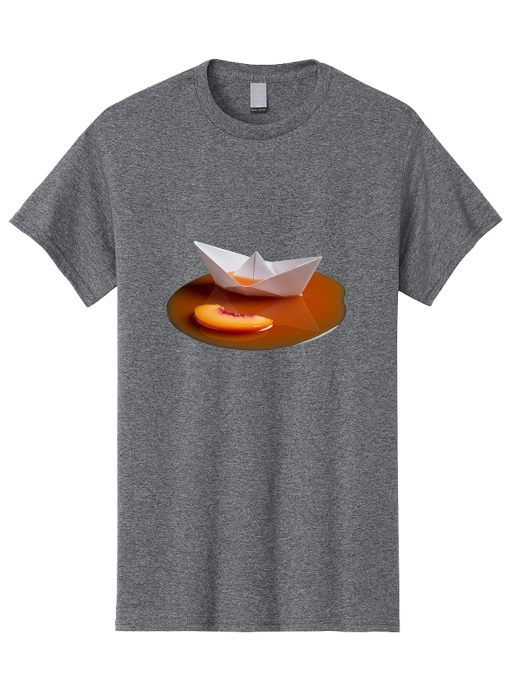 Peach-Slice-And-Paper-Boat Men'S Graphic Tee, 100% Cotton, Comfortable Casual Summer Wear, Machine Washable, Vintage Camera, Old Camera, Antique Camera, Black Camera, Classic Photography, Photography Equipment, Nostalgic Device, Film Camera, Ban058