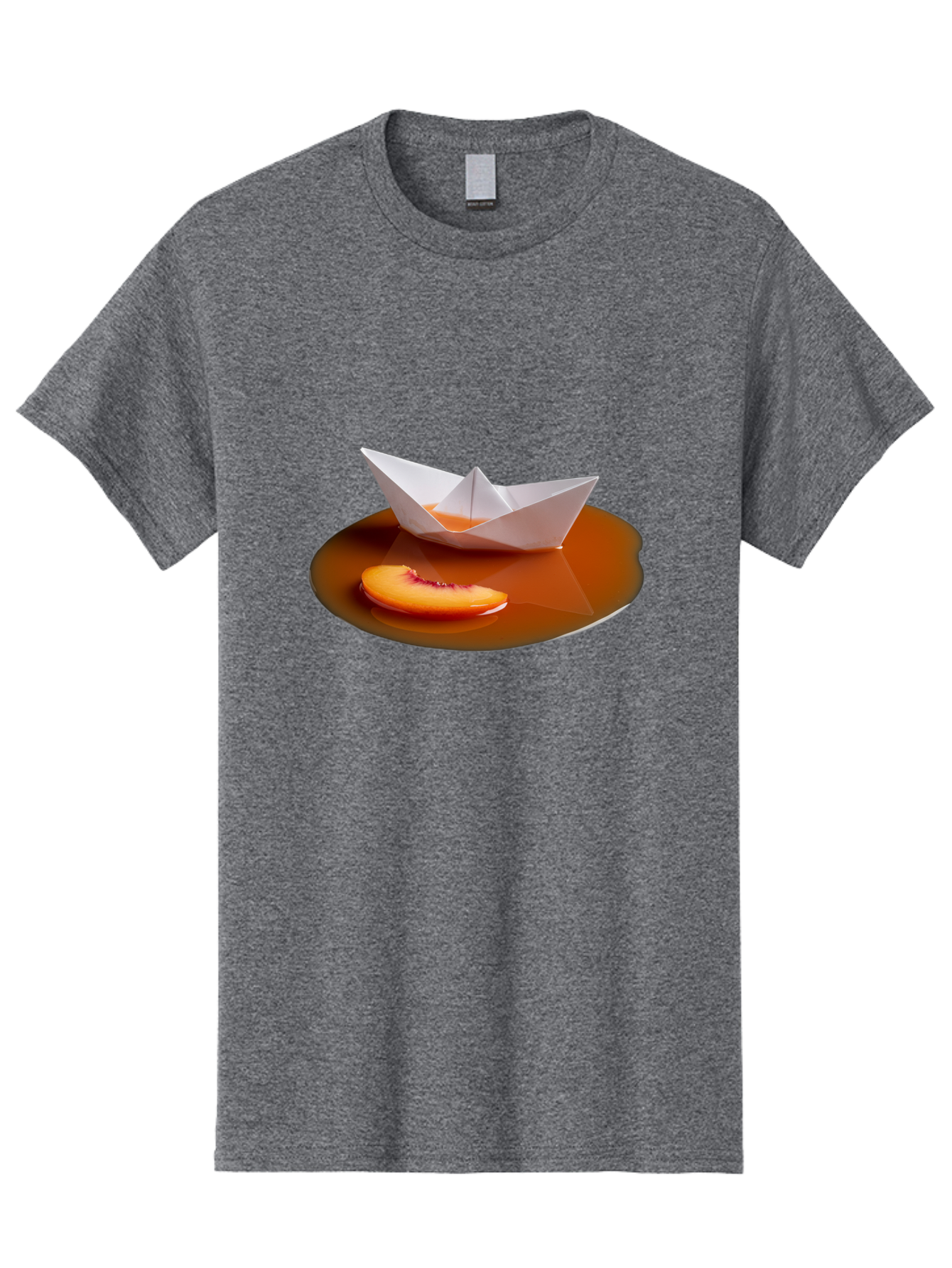Peach-Slice-And-Paper-Boat Men'S Graphic Tee, 100% Cotton, Comfortable Casual Summer Wear, Machine Washable, Vintage Camera, Old Camera, Antique Camera, Black Camera, Classic Photography, Photography Equipment, Nostalgic Device, Film Camera, Ban058