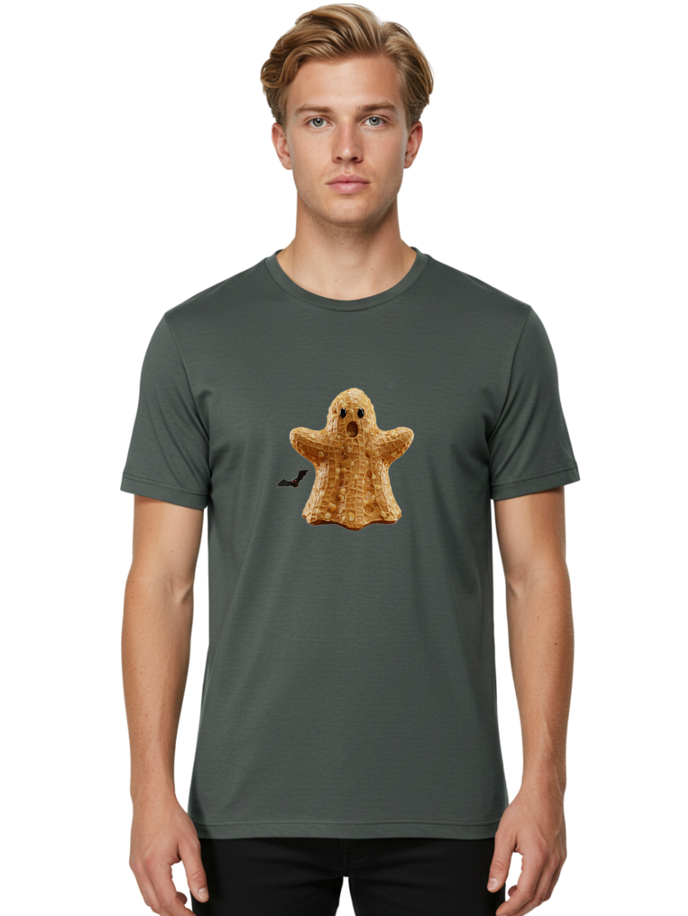 Peanut-Butter-Ghost Men'S Graphic Tee, 100% Cotton, Comfortable Casual Summer Wear, Machine Washable, Vintage Camera, Old Camera, Antique Camera, Black Camera, Classic Photography, Photography Equipment, Nostalgic Device, Film Camera, Ban059