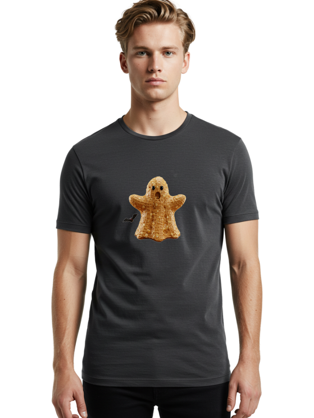 Peanut-Butter-Ghost Men'S Graphic Tee, 100% Cotton, Comfortable Casual Summer Wear, Machine Washable, Vintage Camera, Old Camera, Antique Camera, Black Camera, Classic Photography, Photography Equipment, Nostalgic Device, Film Camera, Ban059