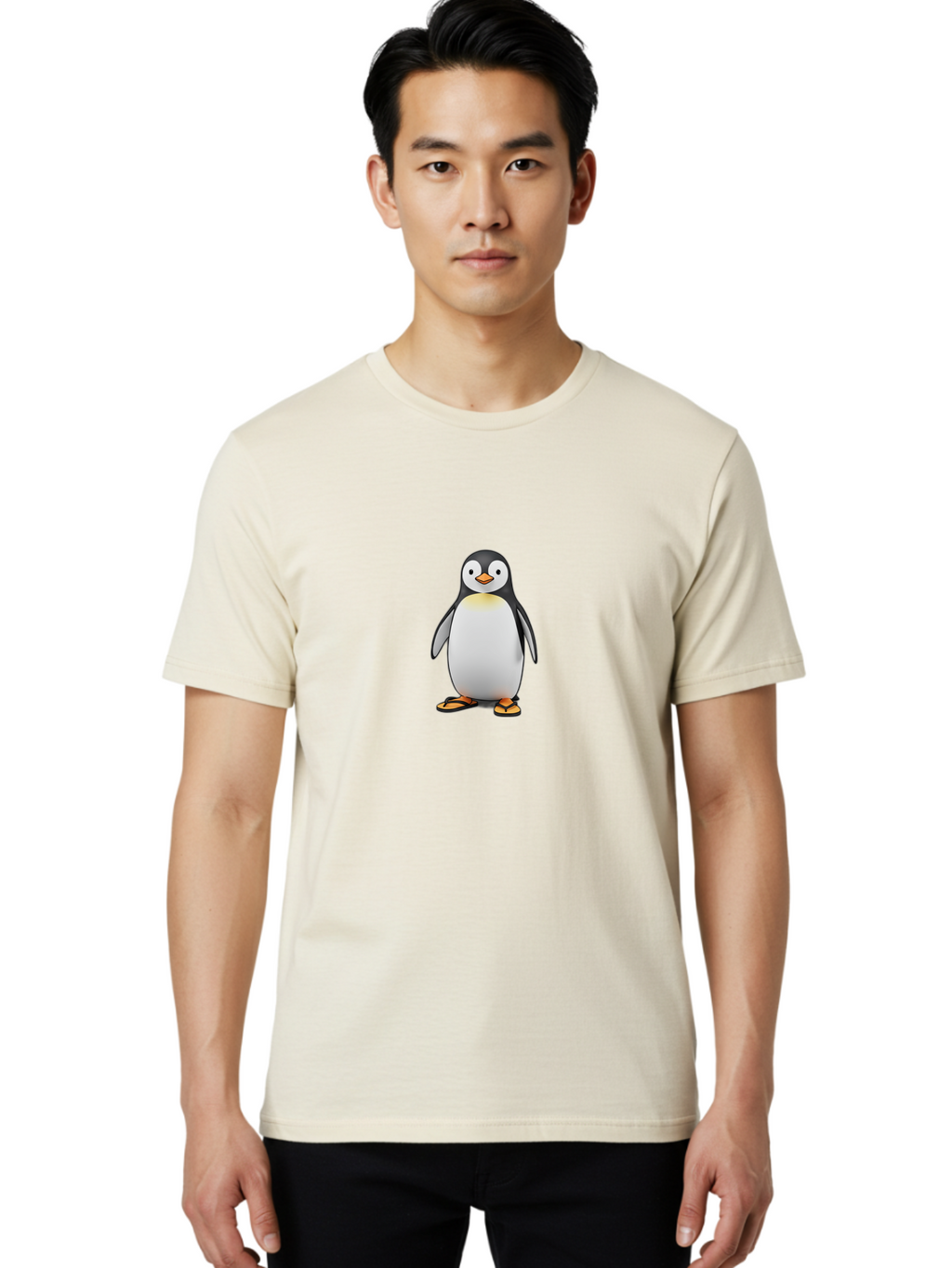 Penguin-1 Men'S Graphic Tee, 100% Cotton, Comfortable Casual Summer Wear, Machine Washable, Vintage Camera, Old Camera, Antique Camera, Black Camera, Classic Photography, Photography Equipment, Nostalgic Device, Film Camera, Camera Art Ban061