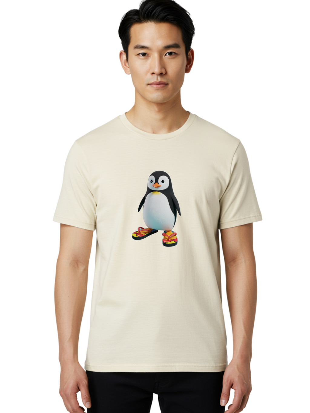 Penguin-4 Men'S Graphic Tee, 100% Cotton, Comfortable Casual Summer Wear, Machine Washable, Vintage Camera, Old Camera, Antique Camera, Black Camera, Classic Photography, Photography Equipment, Nostalgic Device, Film Camera, Camera Art Ban064