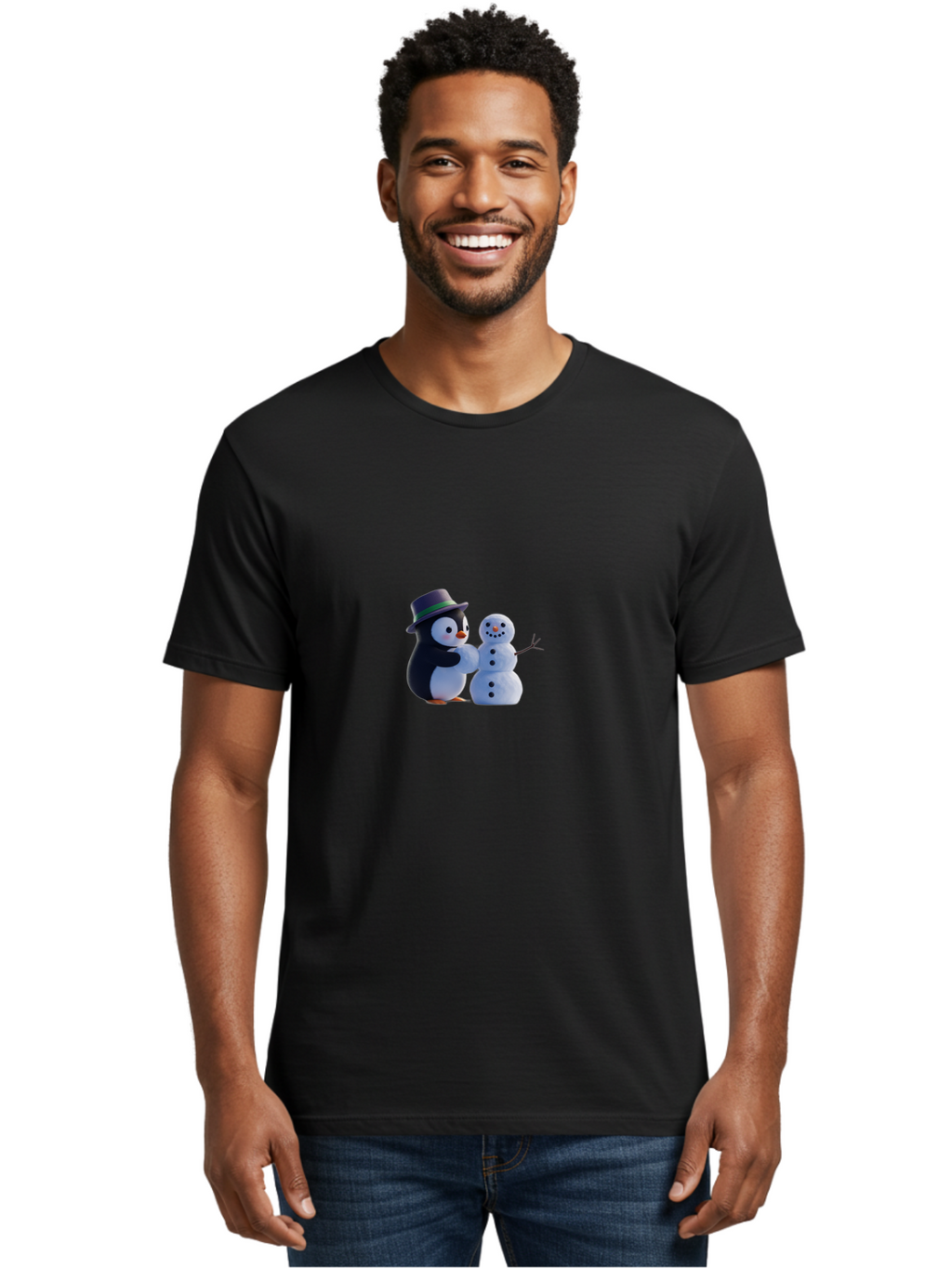 Penguin-And-Snowman Men'S Graphic Tee, 100% Cotton, Comfortable Casual Summer Wear, Machine Washable, Vintage Camera, Old Camera, Antique Camera, Black Camera, Classic Photography, Photography Equipment, Nostalgic Device, Film Camera, Ban065
