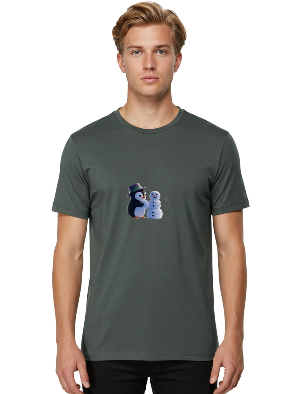 Penguin-And-Snowman Men'S Graphic Tee, 100% Cotton, Comfortable Casual Summer Wear, Machine Washable, Vintage Camera, Old Camera, Antique Camera, Black Camera, Classic Photography, Photography Equipment, Nostalgic Device, Film Camera, Ban065