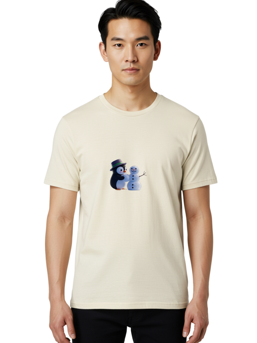 Penguin-And-Snowman Men'S Graphic Tee, 100% Cotton, Comfortable Casual Summer Wear, Machine Washable, Vintage Camera, Old Camera, Antique Camera, Black Camera, Classic Photography, Photography Equipment, Nostalgic Device, Film Camera, Ban065