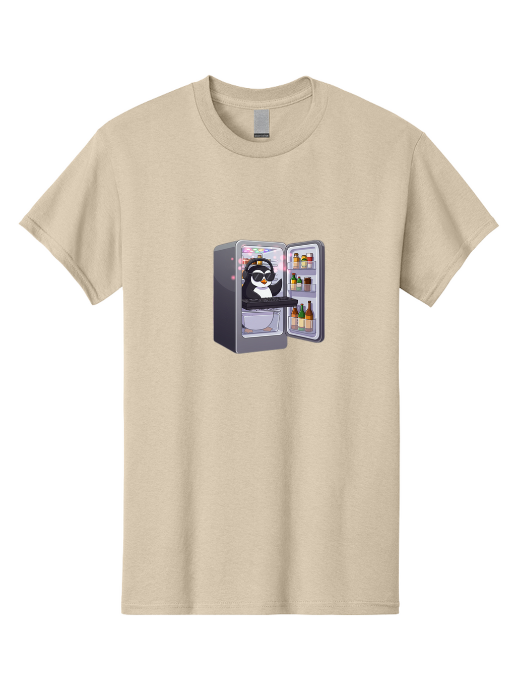 Penguin-Dj-1 Men'S Graphic Tee, 100% Cotton, Comfortable Casual Summer Wear, Machine Washable, Vintage Camera, Old Camera, Antique Camera, Black Camera, Classic Photography, Photography Equipment, Nostalgic Device, Film Camera, Camera Art Ban066
