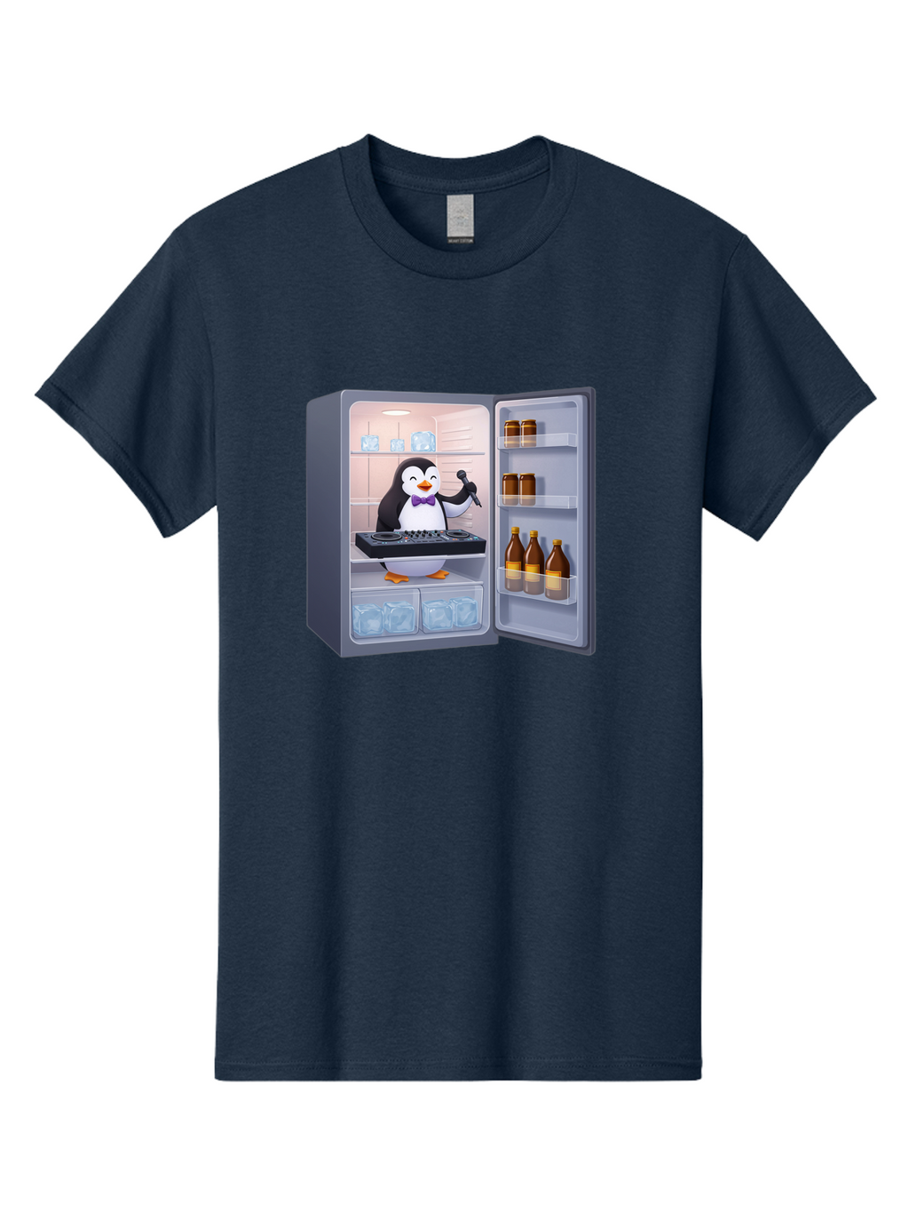 Penguin-Dj-2 Men'S Graphic Tee, 100% Cotton, Comfortable Casual Summer Wear, Machine Washable, Vintage Camera, Old Camera, Antique Camera, Black Camera, Classic Photography, Photography Equipment, Nostalgic Device, Film Camera, Camera Art Ban067