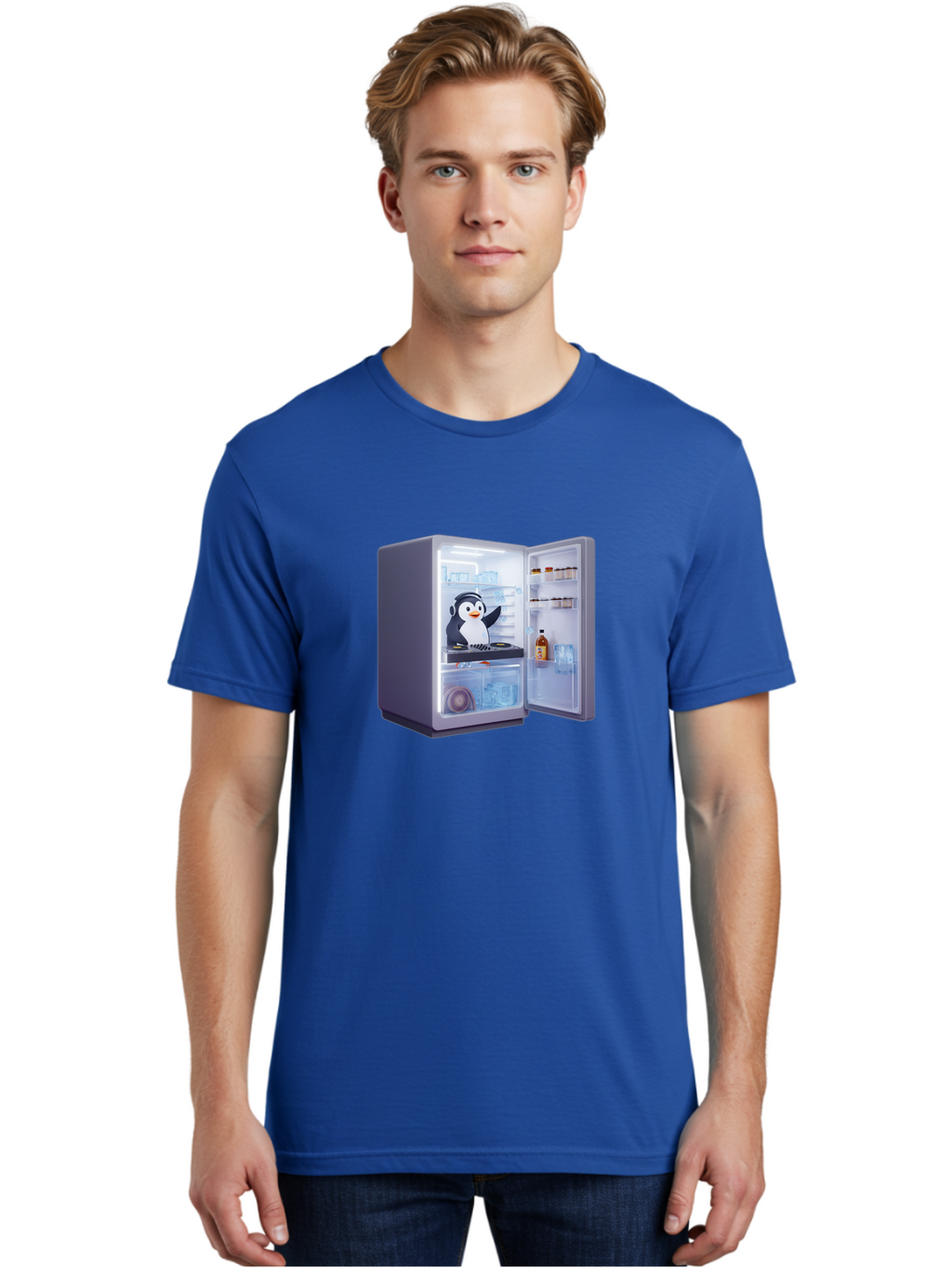 Penguin-Dj Men'S Graphic Tee, 100% Cotton, Comfortable Casual Summer Wear, Machine Washable, Vintage Camera, Old Camera, Antique Camera, Black Camera, Classic Photography, Photography Equipment, Nostalgic Device, Film Camera, Camera Art Ban068