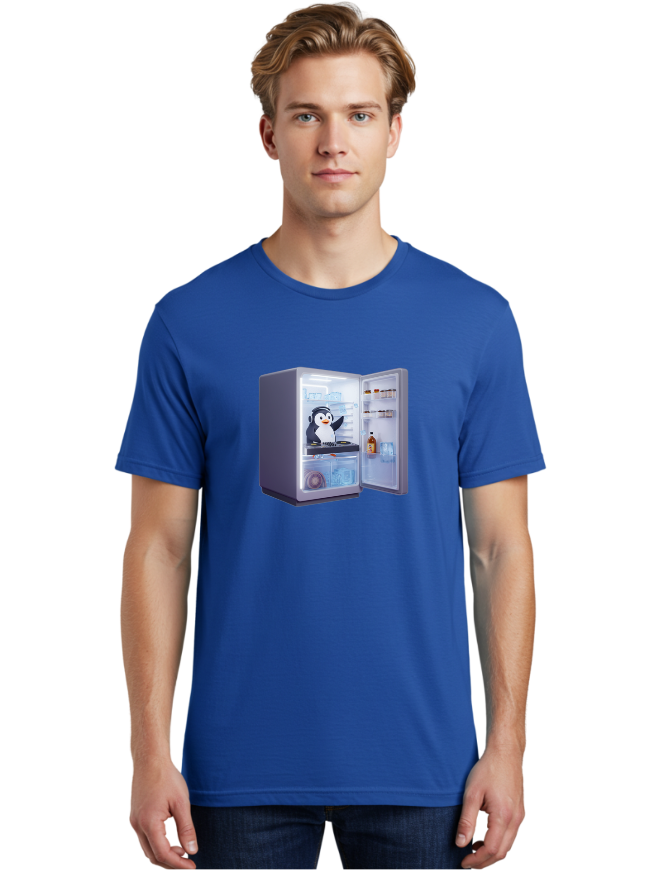 Penguin-Dj Men'S Graphic Tee, 100% Cotton, Comfortable Casual Summer Wear, Machine Washable, Vintage Camera, Old Camera, Antique Camera, Black Camera, Classic Photography, Photography Equipment, Nostalgic Device, Film Camera, Camera Art Ban068