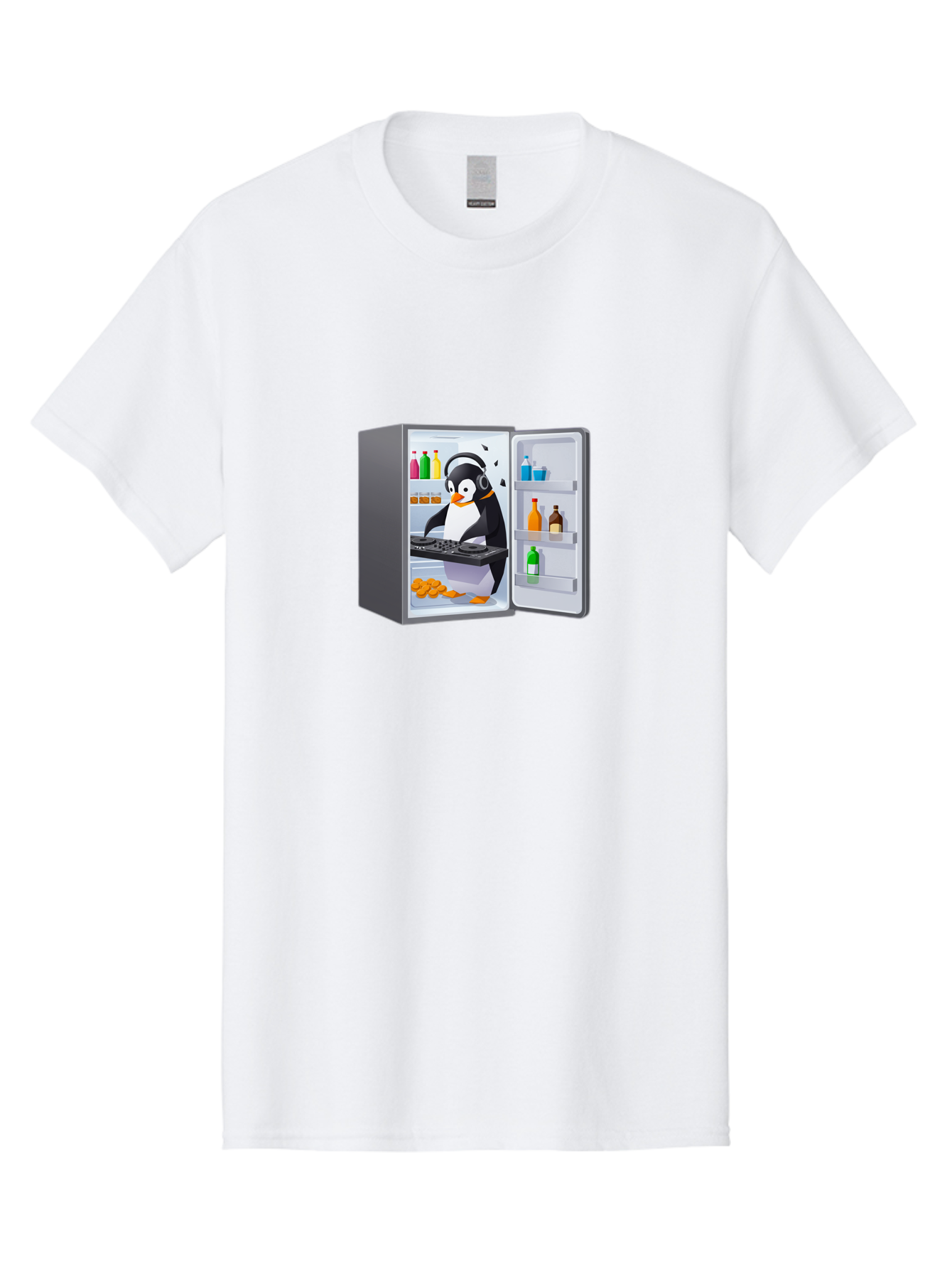 Penguin-Djing-In-Fridge Men'S Graphic Tee, 100% Cotton, Comfortable Casual Summer Wear, Machine Washable, Vintage Camera, Old Camera, Antique Camera, Black Camera, Classic Photography, Photography Equipment, Nostalgic Device, Film Camera, Ban069