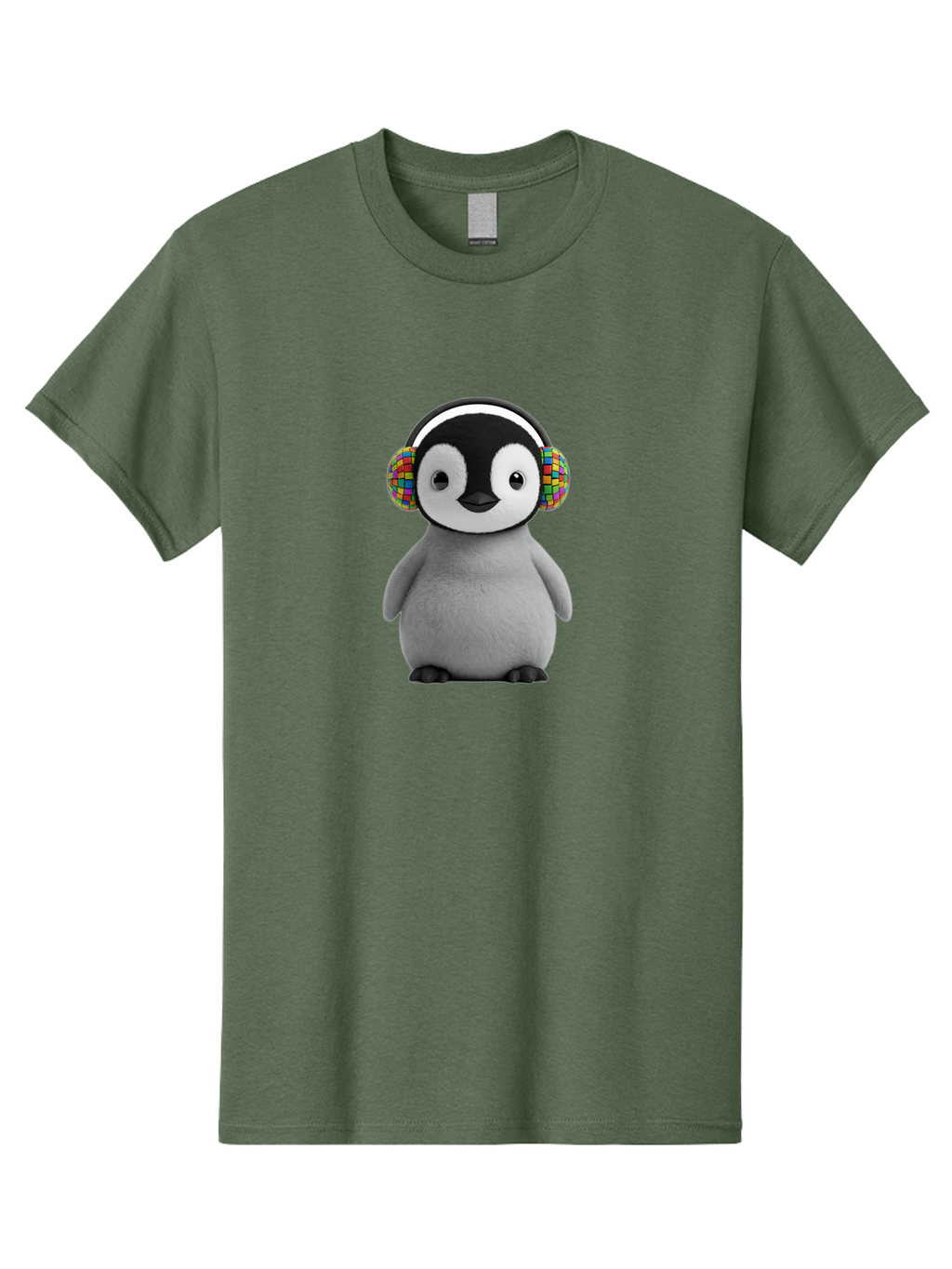 Penguin-Headphones Men'S Graphic Tee, 100% Cotton, Comfortable Casual Summer Wear, Machine Washable, Vintage Camera, Old Camera, Antique Camera, Black Camera, Classic Photography, Photography Equipment, Nostalgic Device, Film Camera, Ban071