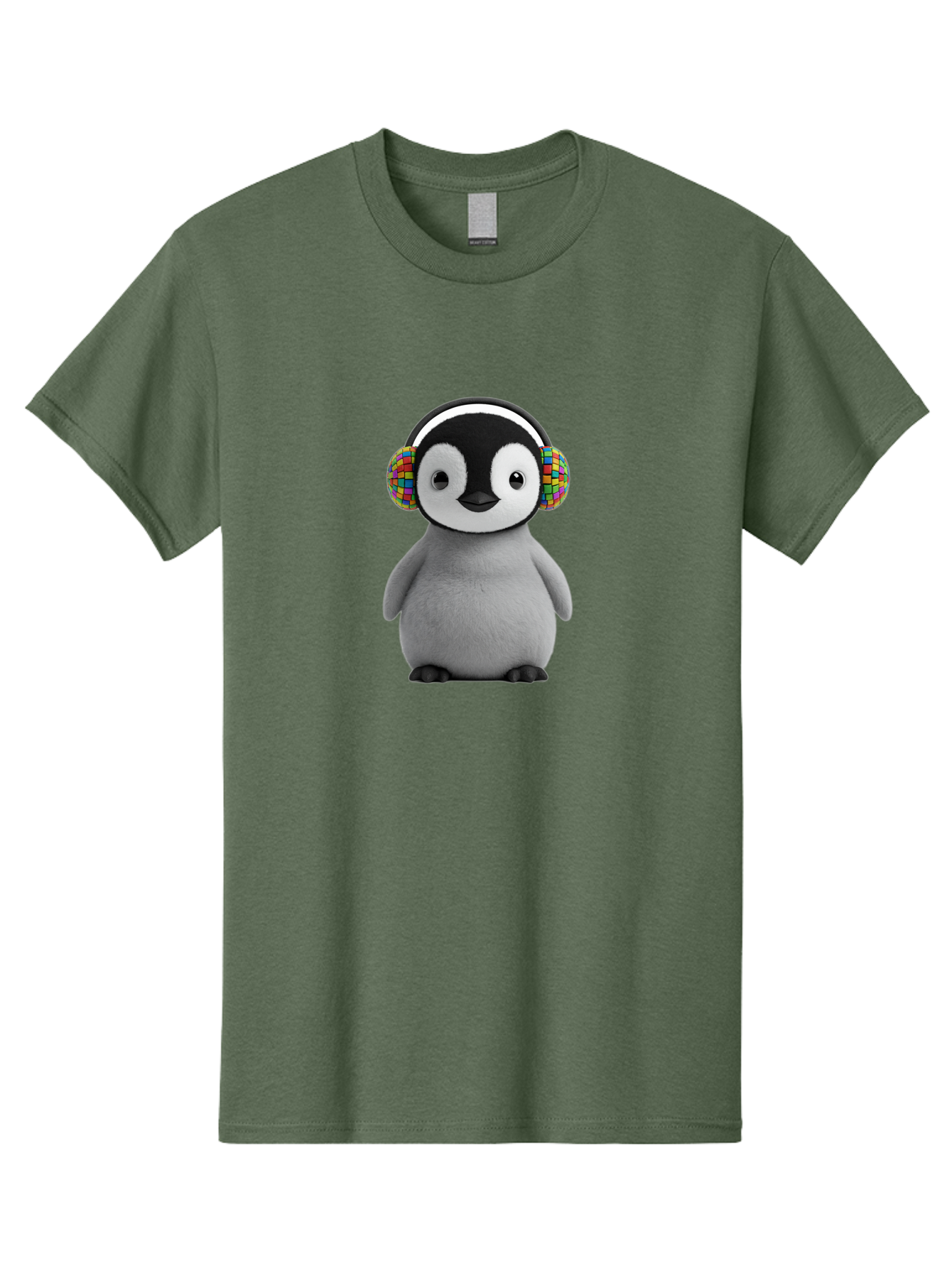 Penguin-Headphones Men'S Graphic Tee, 100% Cotton, Comfortable Casual Summer Wear, Machine Washable, Vintage Camera, Old Camera, Antique Camera, Black Camera, Classic Photography, Photography Equipment, Nostalgic Device, Film Camera, Ban071