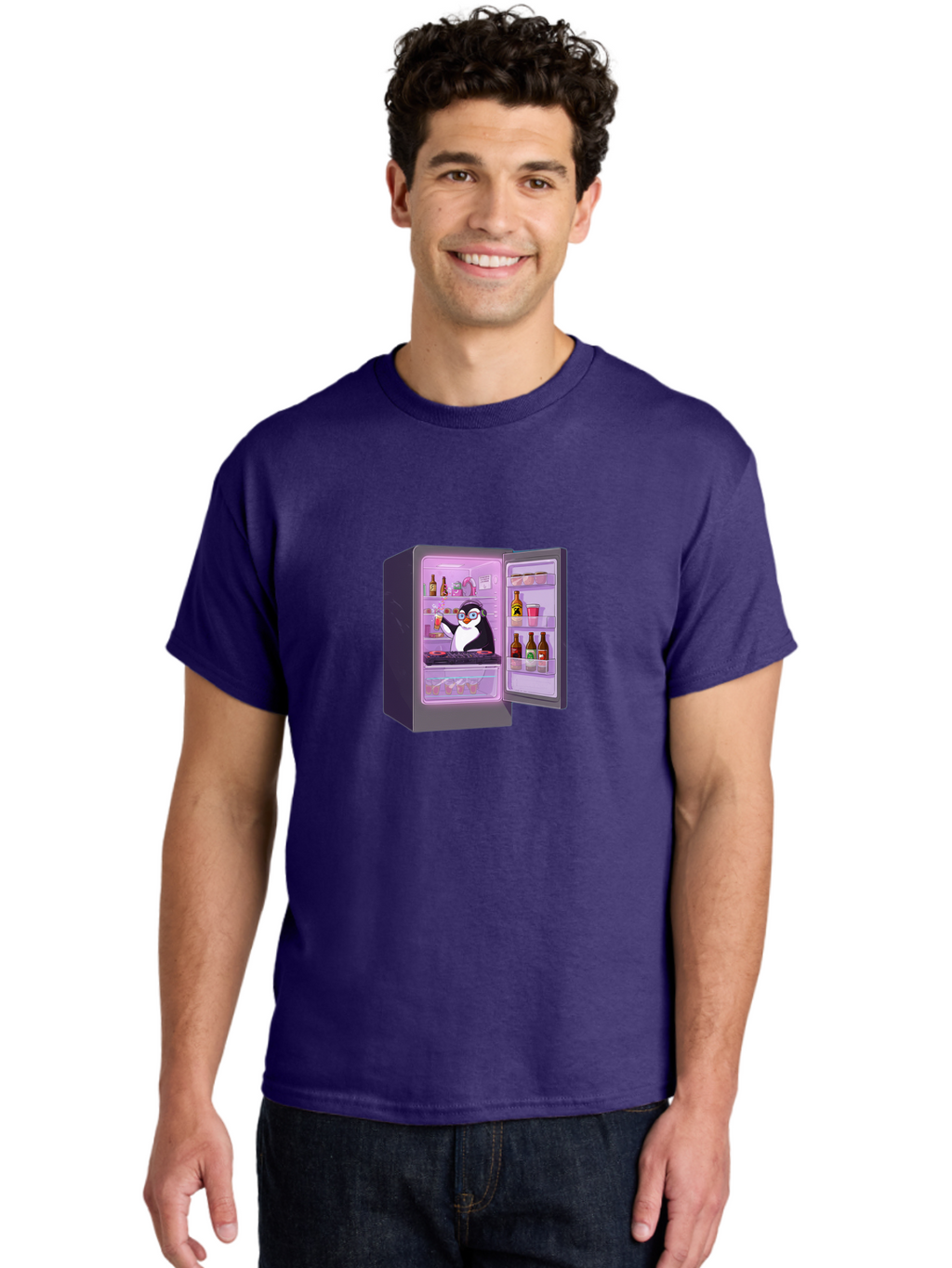 Penguin-In-Fridge Men'S Graphic Tee, 100% Cotton, Comfortable Casual Summer Wear, Machine Washable, Vintage Camera, Old Camera, Antique Camera, Black Camera, Classic Photography, Photography Equipment, Nostalgic Device, Film Camera, Camera Art Ban073