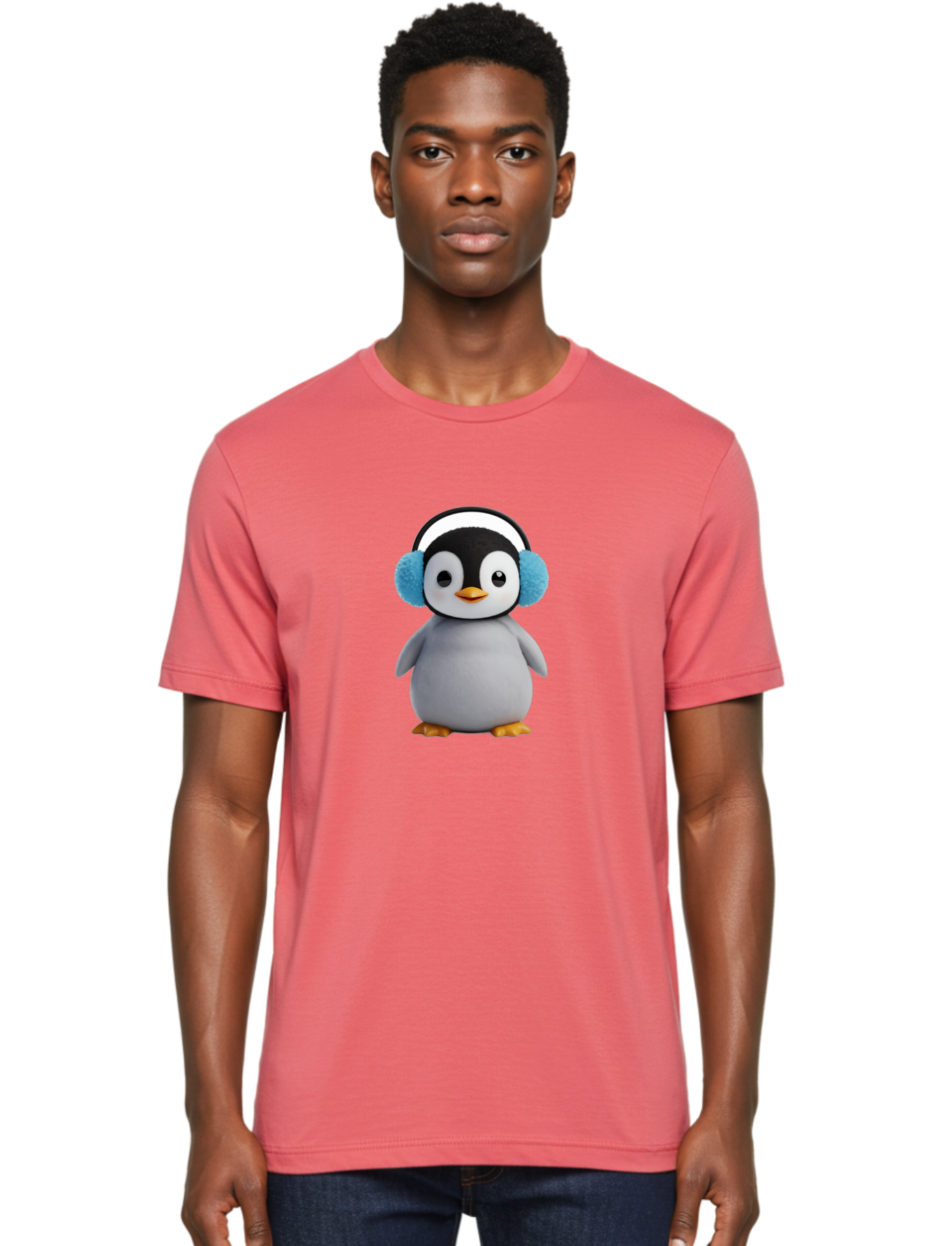 Penguin-Wearing-Earmuffs Men'S Graphic Tee, 100% Cotton, Comfortable Casual Summer Wear, Machine Washable, Vintage Camera, Old Camera, Antique Camera, Black Camera, Classic Photography, Photography Equipment, Nostalgic Device, Film Camera, Ban080