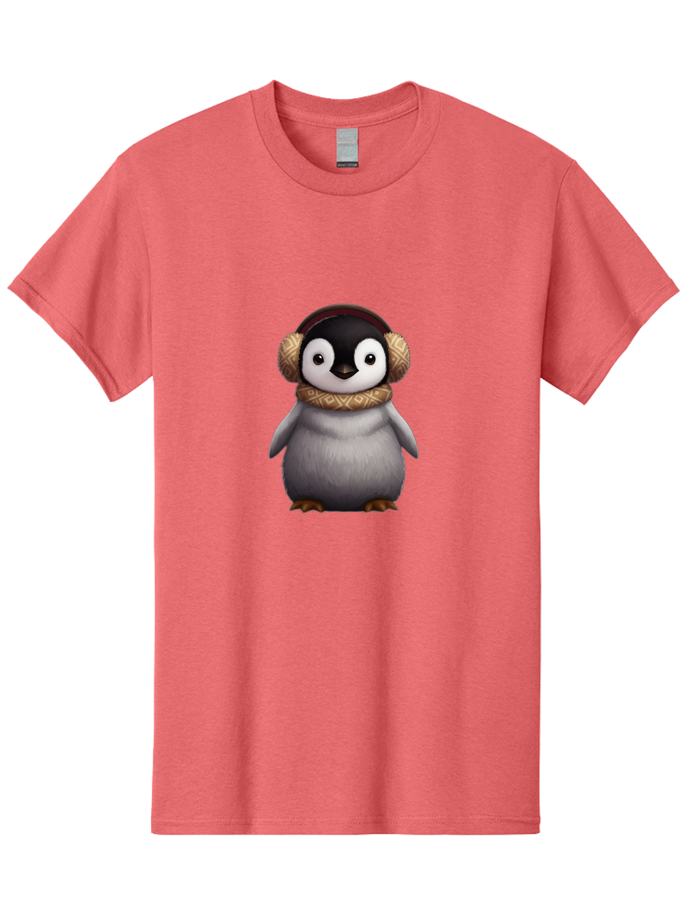 Penguin-With-Earmuffs-1 Men'S Graphic Tee, 100% Cotton, Comfortable Casual Summer Wear, Machine Washable, Vintage Camera, Old Camera, Antique Camera, Black Camera, Classic Photography, Photography Equipment, Nostalgic Device, Film Camera, Ban081
