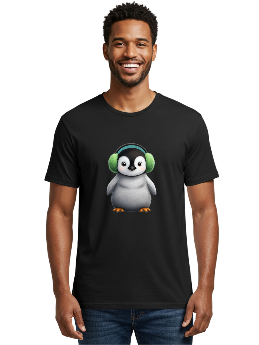 Penguin-With-Earmuffs Men'S Graphic Tee, 100% Cotton, Comfortable Casual Summer Wear, Machine Washable, Vintage Camera, Old Camera, Antique Camera, Black Camera, Classic Photography, Photography Equipment, Nostalgic Device, Film Camera, Ban082