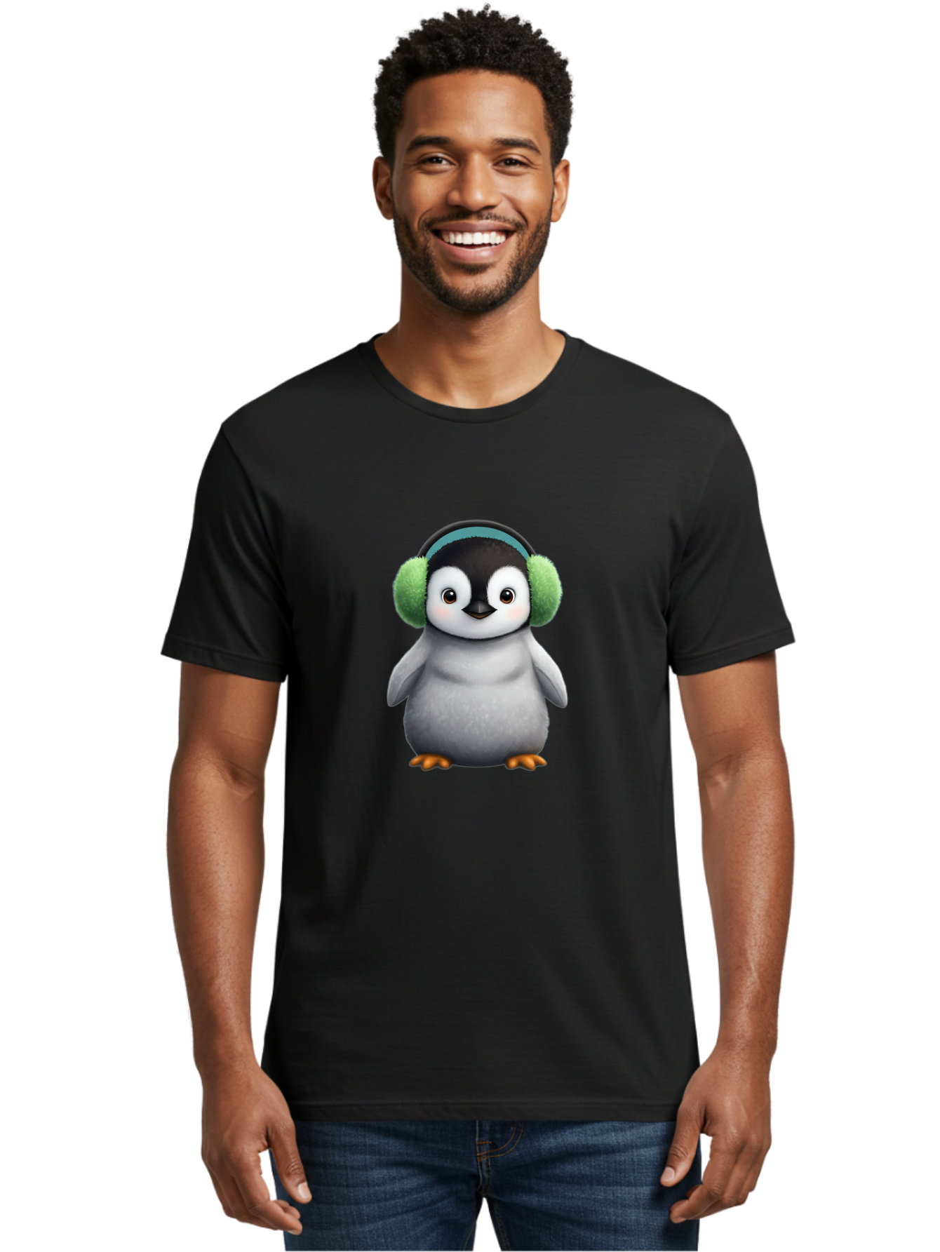 Penguin-With-Earmuffs Men'S Graphic Tee, 100% Cotton, Comfortable Casual Summer Wear, Machine Washable, Vintage Camera, Old Camera, Antique Camera, Black Camera, Classic Photography, Photography Equipment, Nostalgic Device, Film Camera, Ban082