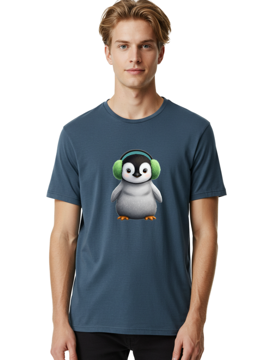Penguin-With-Earmuffs Men'S Graphic Tee, 100% Cotton, Comfortable Casual Summer Wear, Machine Washable, Vintage Camera, Old Camera, Antique Camera, Black Camera, Classic Photography, Photography Equipment, Nostalgic Device, Film Camera, Ban082