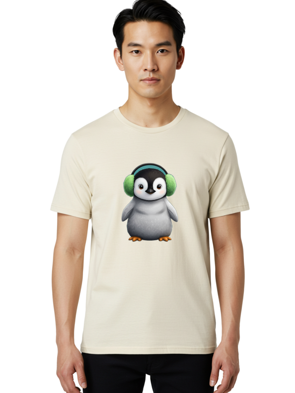 Penguin-With-Earmuffs Men'S Graphic Tee, 100% Cotton, Comfortable Casual Summer Wear, Machine Washable, Vintage Camera, Old Camera, Antique Camera, Black Camera, Classic Photography, Photography Equipment, Nostalgic Device, Film Camera, Ban082