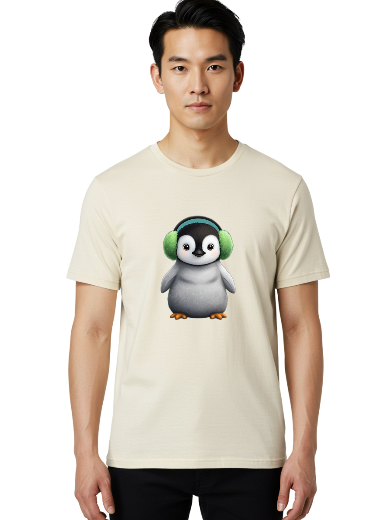 Penguin-With-Earmuffs Men'S Graphic Tee, 100% Cotton, Comfortable Casual Summer Wear, Machine Washable, Vintage Camera, Old Camera, Antique Camera, Black Camera, Classic Photography, Photography Equipment, Nostalgic Device, Film Camera, Ban082
