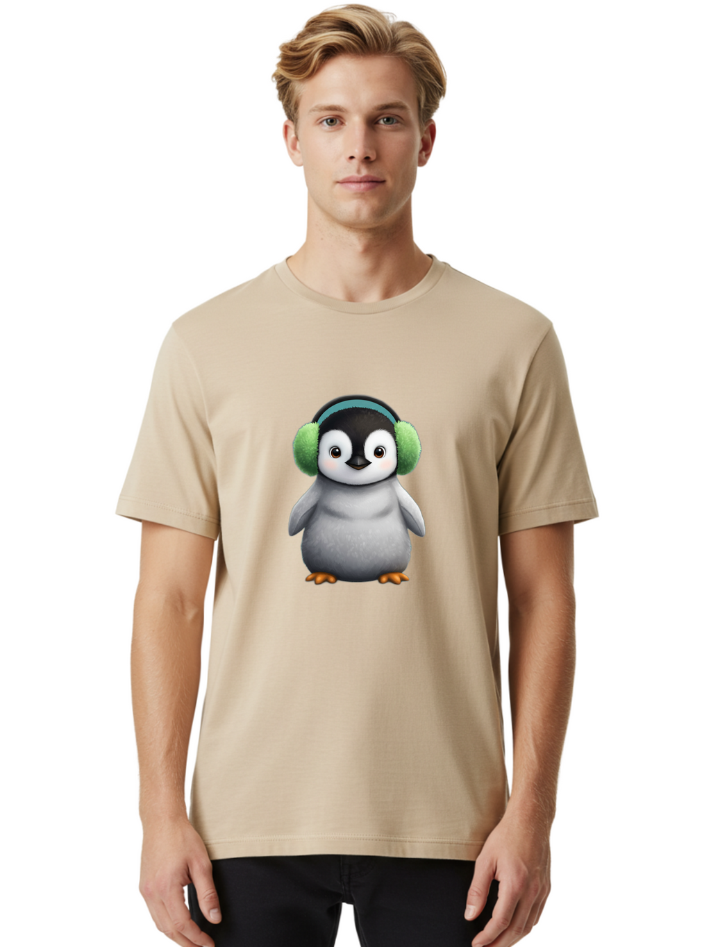 Penguin-With-Earmuffs Men'S Graphic Tee, 100% Cotton, Comfortable Casual Summer Wear, Machine Washable, Vintage Camera, Old Camera, Antique Camera, Black Camera, Classic Photography, Photography Equipment, Nostalgic Device, Film Camera, Ban082