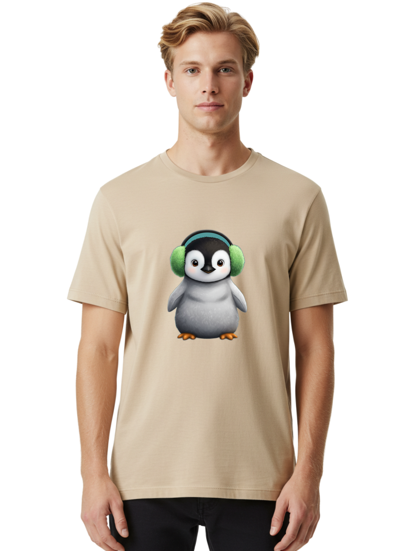 Penguin-With-Earmuffs Men'S Graphic Tee, 100% Cotton, Comfortable Casual Summer Wear, Machine Washable, Vintage Camera, Old Camera, Antique Camera, Black Camera, Classic Photography, Photography Equipment, Nostalgic Device, Film Camera, Ban082