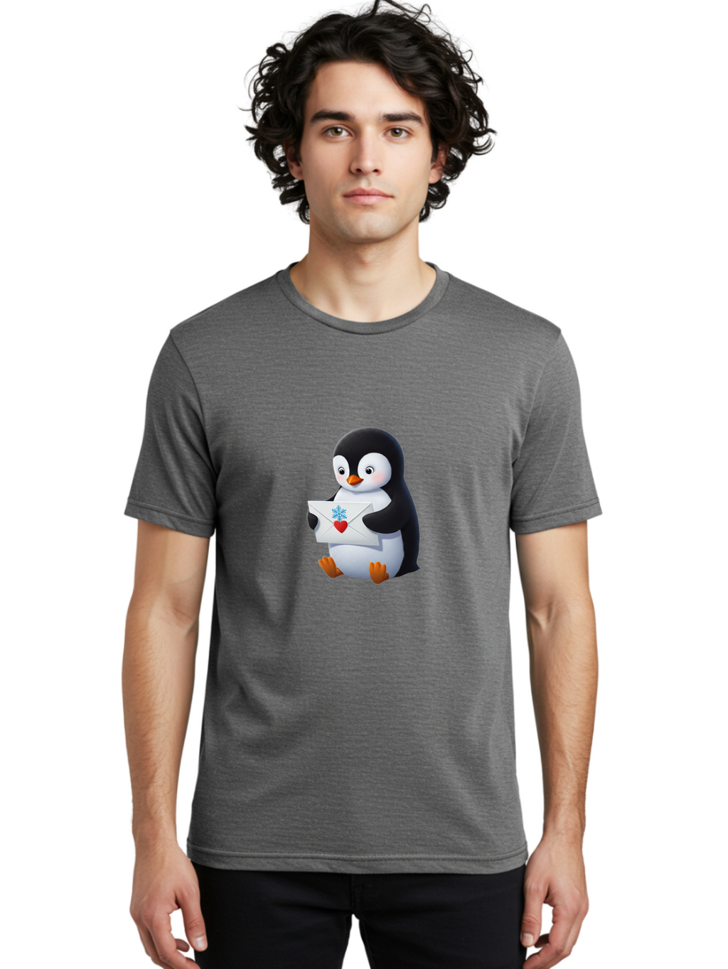 Penguin-With-Envelope Men'S Graphic Tee, 100% Cotton, Comfortable Casual Summer Wear, Machine Washable, Vintage Camera, Old Camera, Antique Camera, Black Camera, Classic Photography, Photography Equipment, Nostalgic Device, Film Camera, Ban083