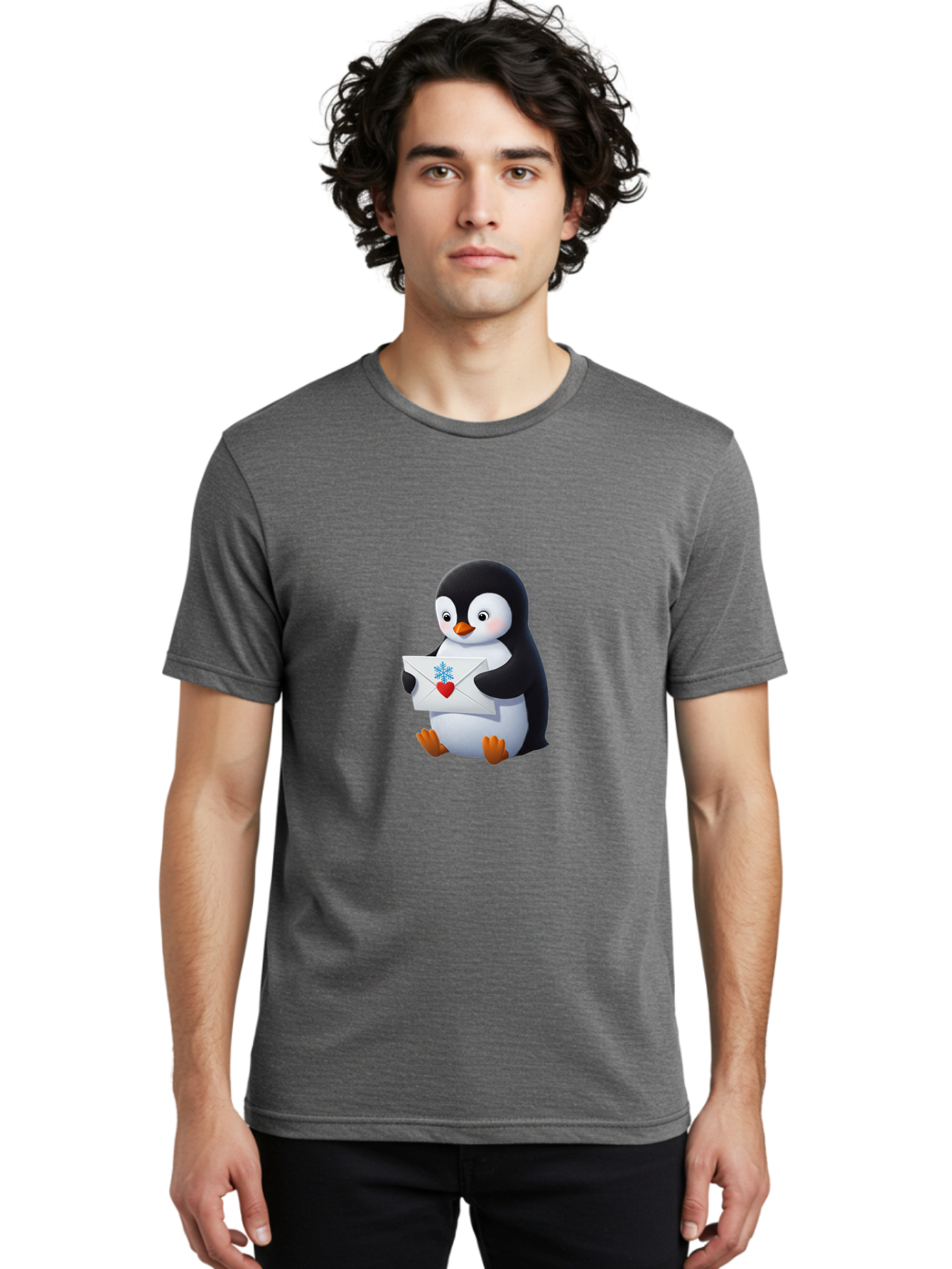 Penguin-With-Envelope Men'S Graphic Tee, 100% Cotton, Comfortable Casual Summer Wear, Machine Washable, Vintage Camera, Old Camera, Antique Camera, Black Camera, Classic Photography, Photography Equipment, Nostalgic Device, Film Camera, Ban083