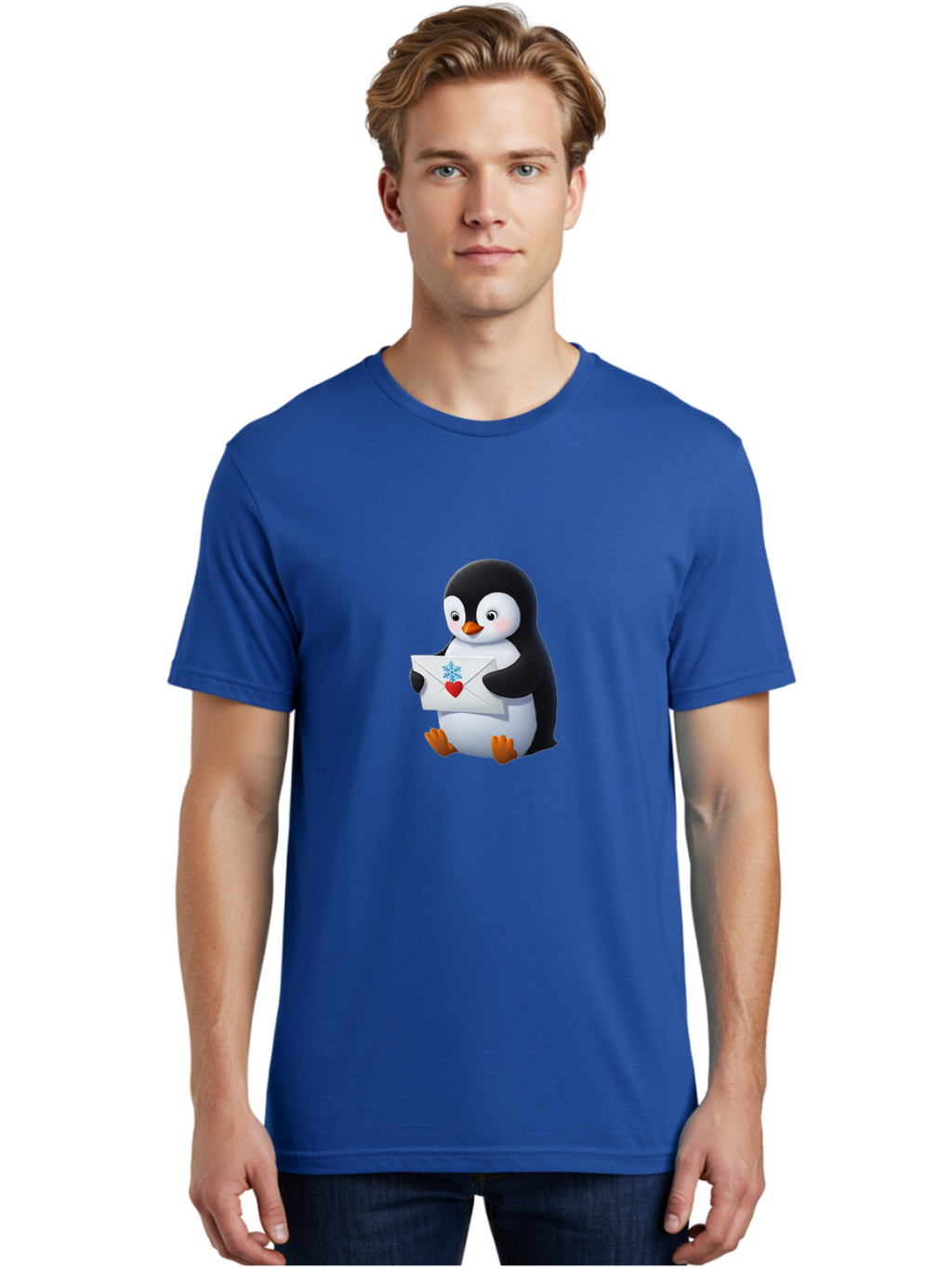 Penguin-With-Envelope Men'S Graphic Tee, 100% Cotton, Comfortable Casual Summer Wear, Machine Washable, Vintage Camera, Old Camera, Antique Camera, Black Camera, Classic Photography, Photography Equipment, Nostalgic Device, Film Camera, Ban083