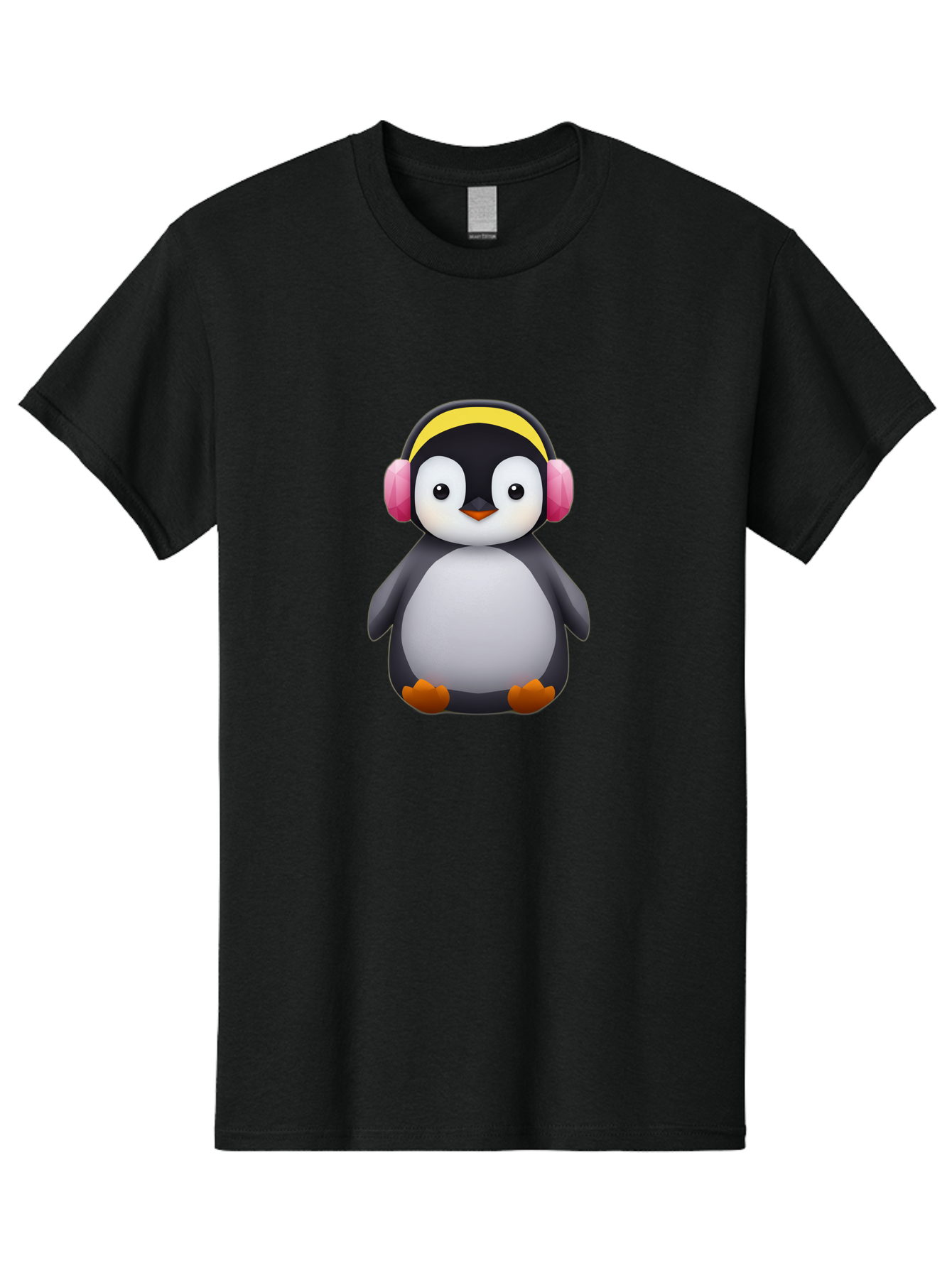 Penguin-With-Headphones-1 Men'S Graphic Tee, 100% Cotton, Comfortable Casual Summer Wear, Machine Washable, Vintage Camera, Old Camera, Antique Camera, Black Camera, Classic Photography, Photography Equipment, Nostalgic Device, Film Camera, Ban084