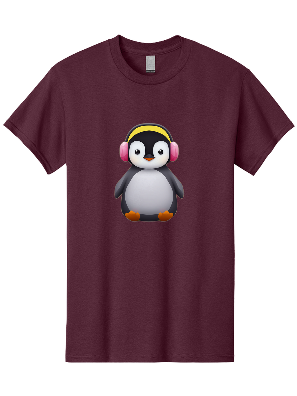 Penguin-With-Headphones-1 Men'S Graphic Tee, 100% Cotton, Comfortable Casual Summer Wear, Machine Washable, Vintage Camera, Old Camera, Antique Camera, Black Camera, Classic Photography, Photography Equipment, Nostalgic Device, Film Camera, Ban084