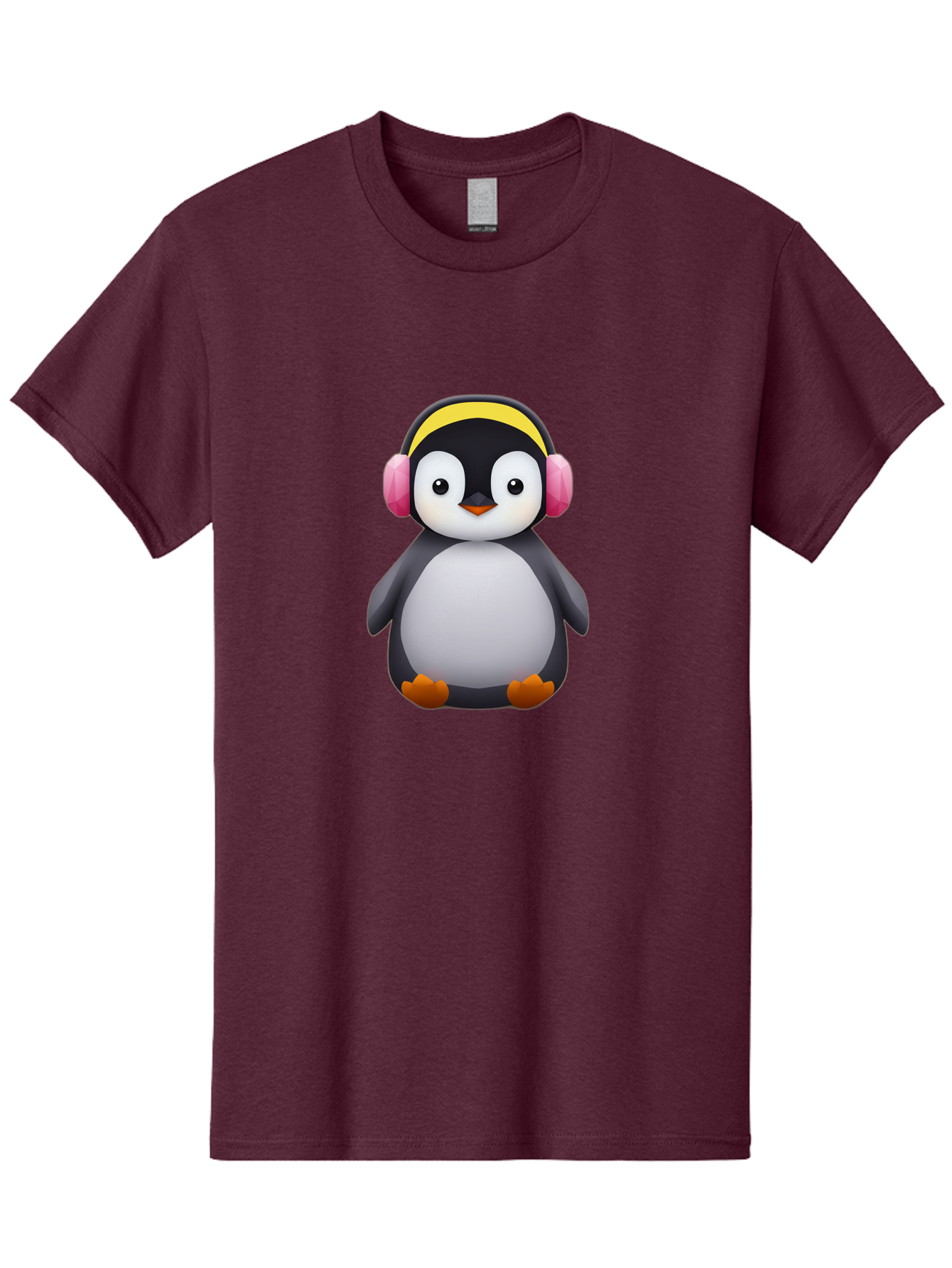 Penguin-With-Headphones-1 Men'S Graphic Tee, 100% Cotton, Comfortable Casual Summer Wear, Machine Washable, Vintage Camera, Old Camera, Antique Camera, Black Camera, Classic Photography, Photography Equipment, Nostalgic Device, Film Camera, Ban084