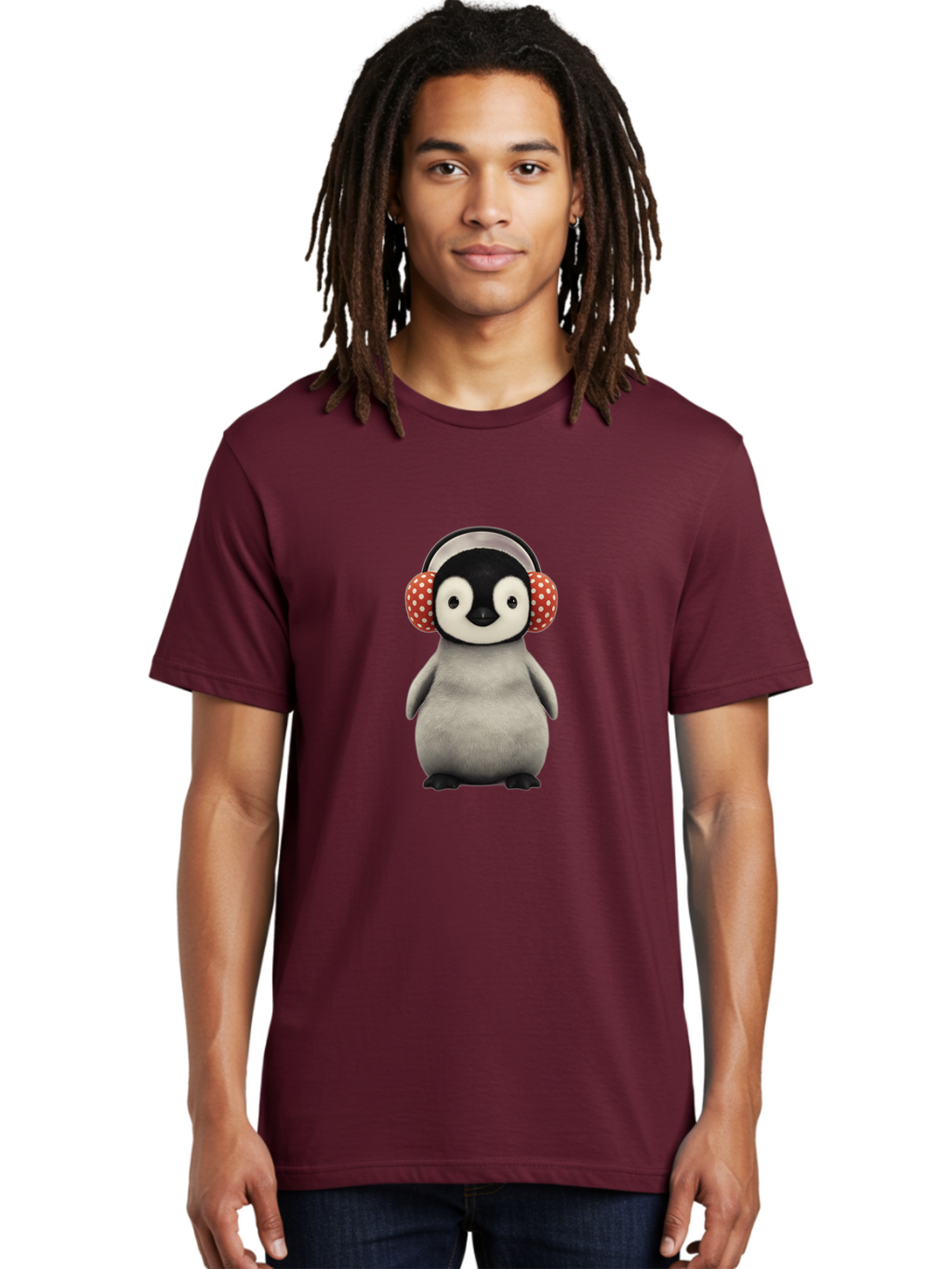 Penguin-With-Headphones-3 Men'S Graphic Tee, 100% Cotton, Comfortable Casual Summer Wear, Machine Washable, Vintage Camera, Old Camera, Antique Camera, Black Camera, Classic Photography, Photography Equipment, Nostalgic Device, Film Camera, Ban086