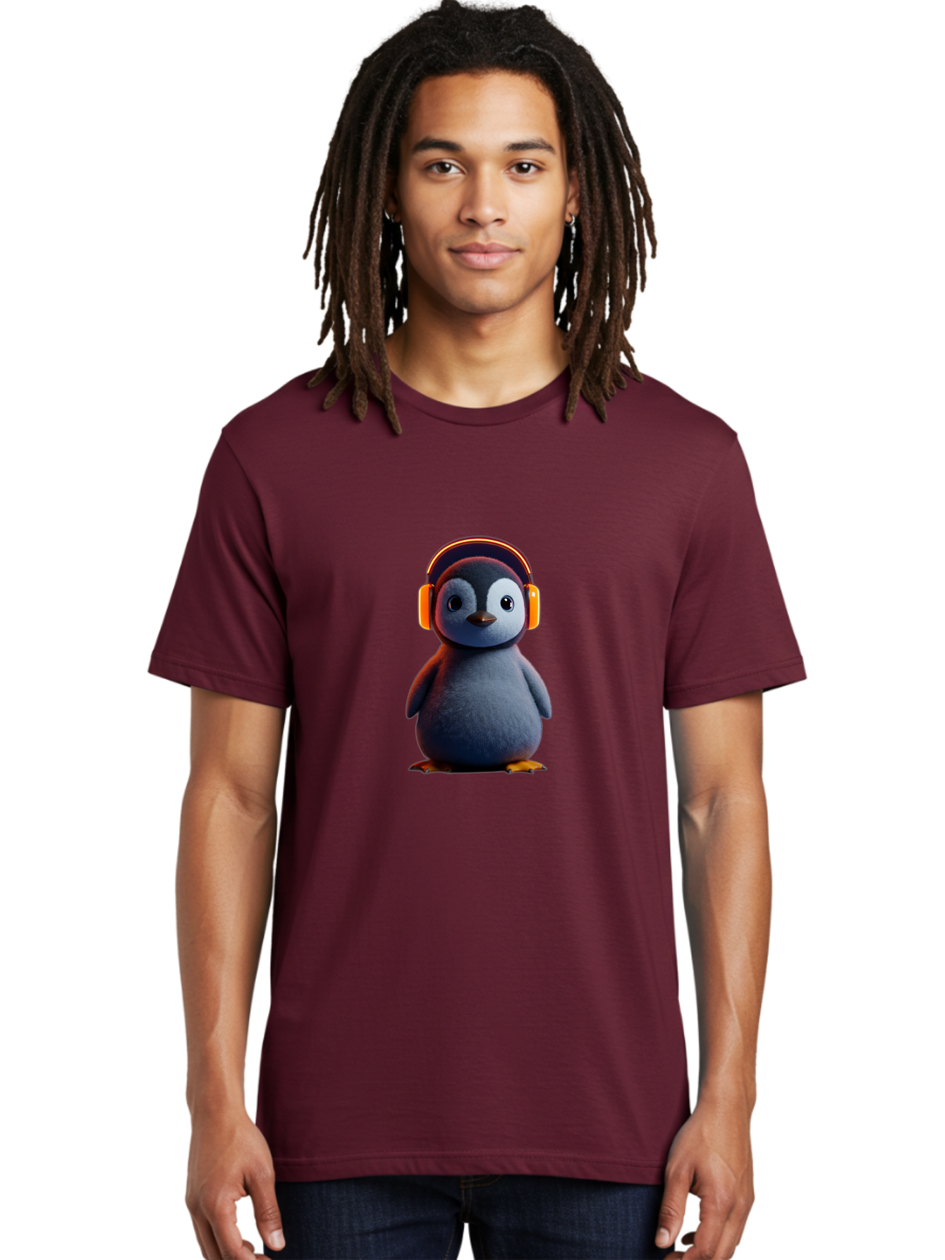 Penguin-With-Headphones-4 Men'S Graphic Tee, 100% Cotton, Comfortable Casual Summer Wear, Machine Washable, Vintage Camera, Old Camera, Antique Camera, Black Camera, Classic Photography, Photography Equipment, Nostalgic Device, Film Camera, Ban087