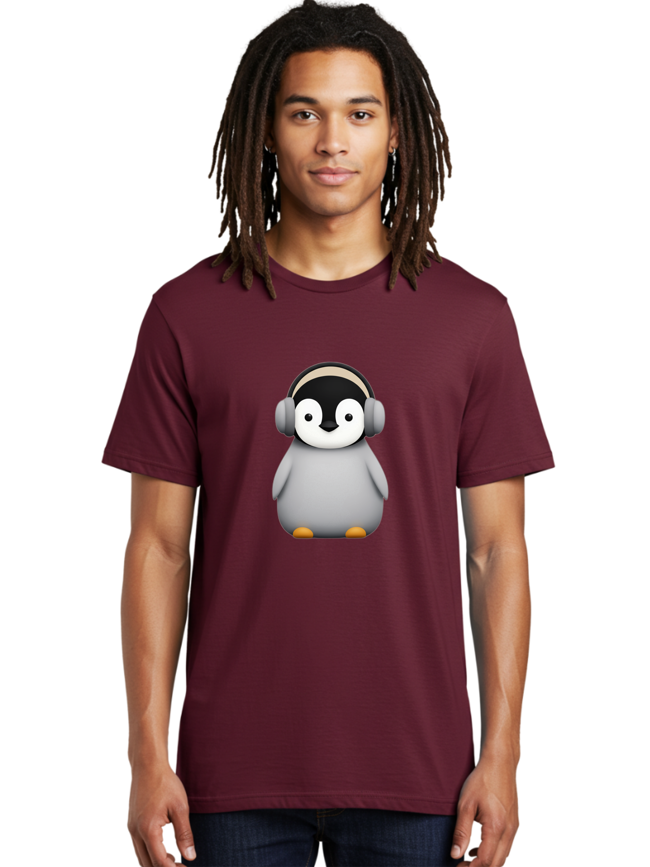 Penguin-With-Headphones-5 Men'S Graphic Tee, 100% Cotton, Comfortable Casual Summer Wear, Machine Washable, Vintage Camera, Old Camera, Antique Camera, Black Camera, Classic Photography, Photography Equipment, Nostalgic Device, Film Camera, Ban088